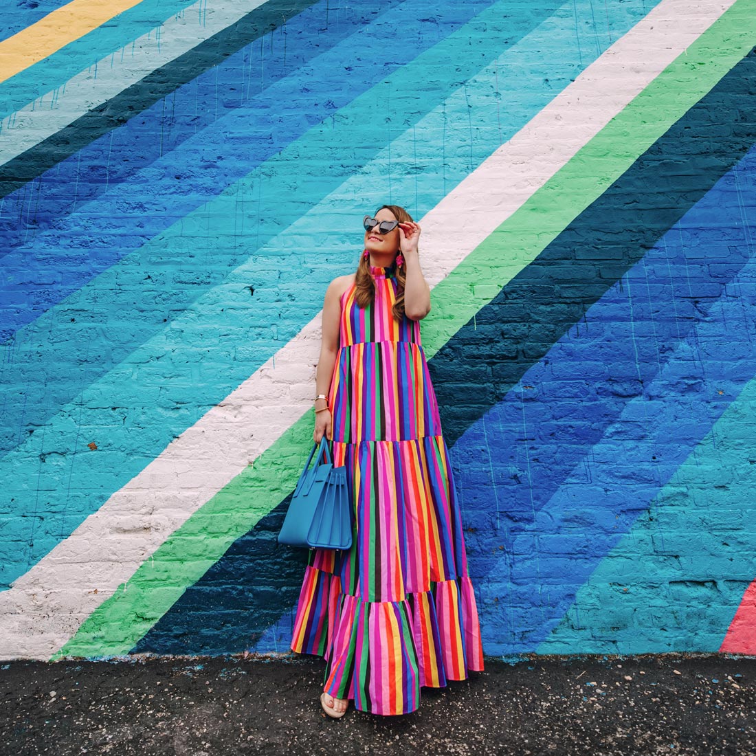Colorful Stripes Mural Wicker Park