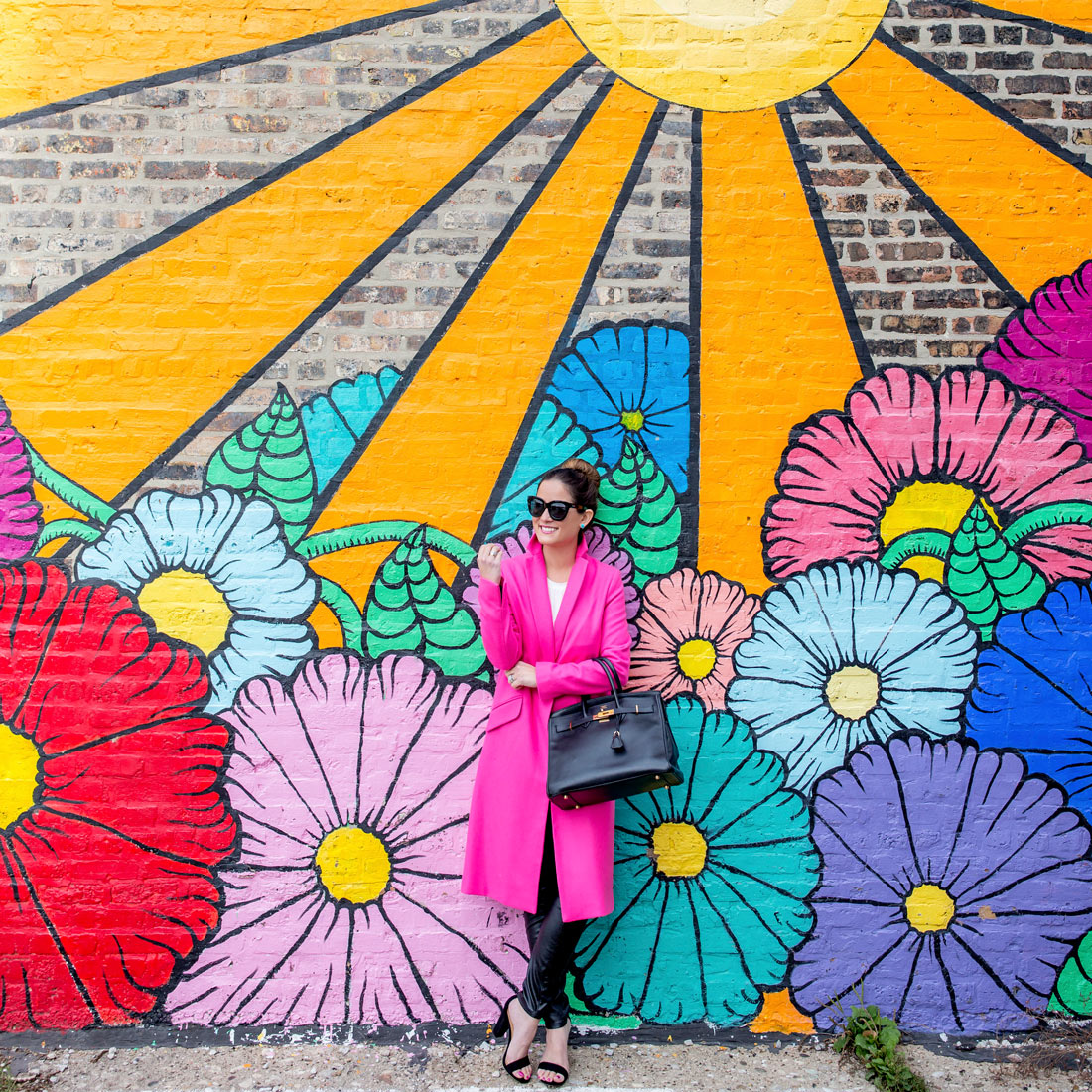 Floral Sun Mural Chicago