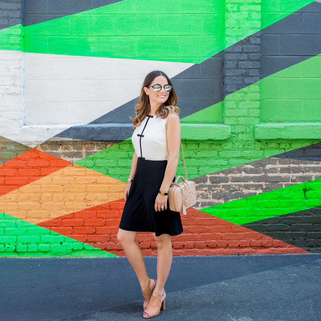 Green Geometric Mural Chicago