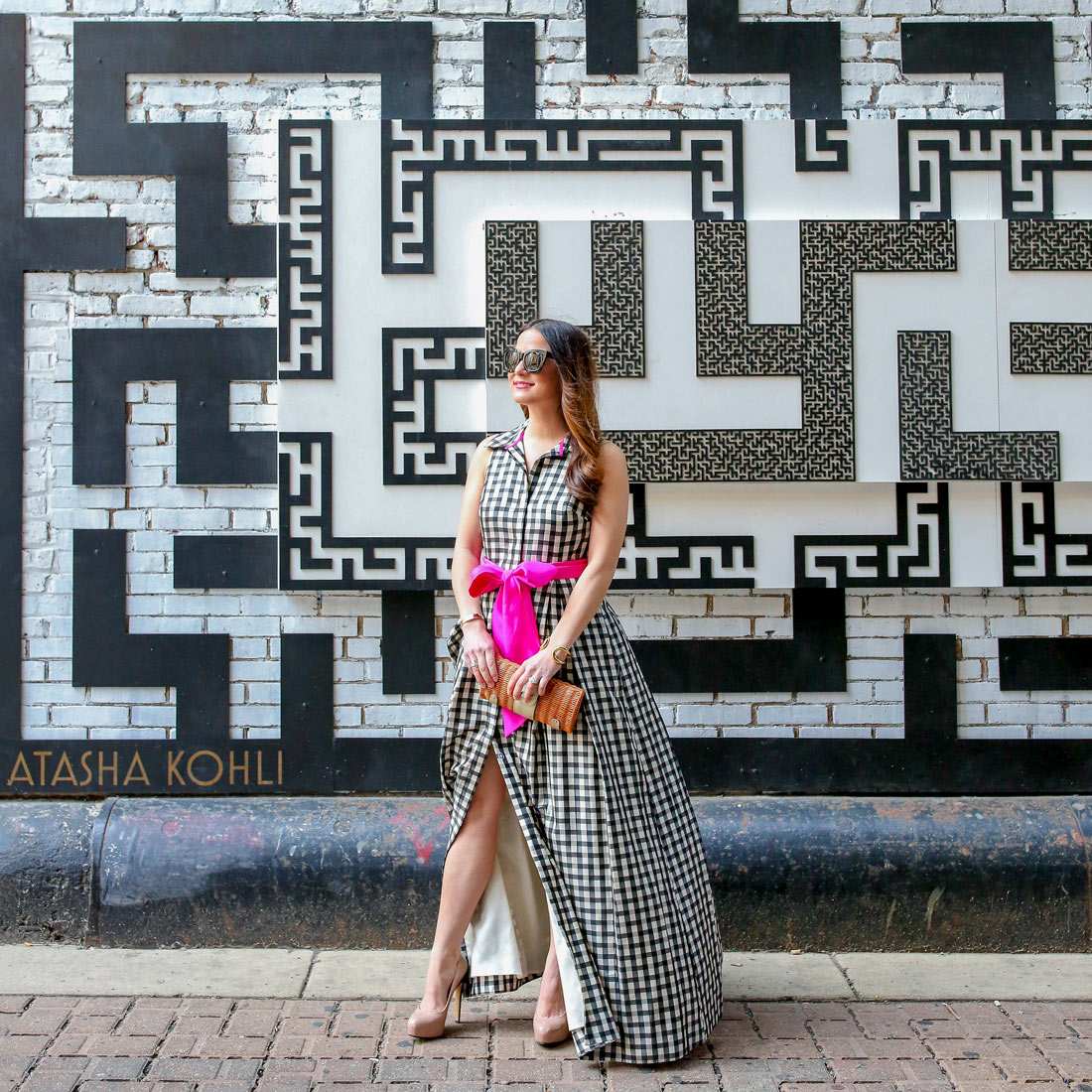 Natasha Kolli Black White Wall Installation