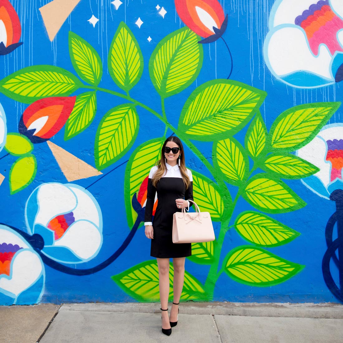 Green Leaf Flower Mural Chicago South Side