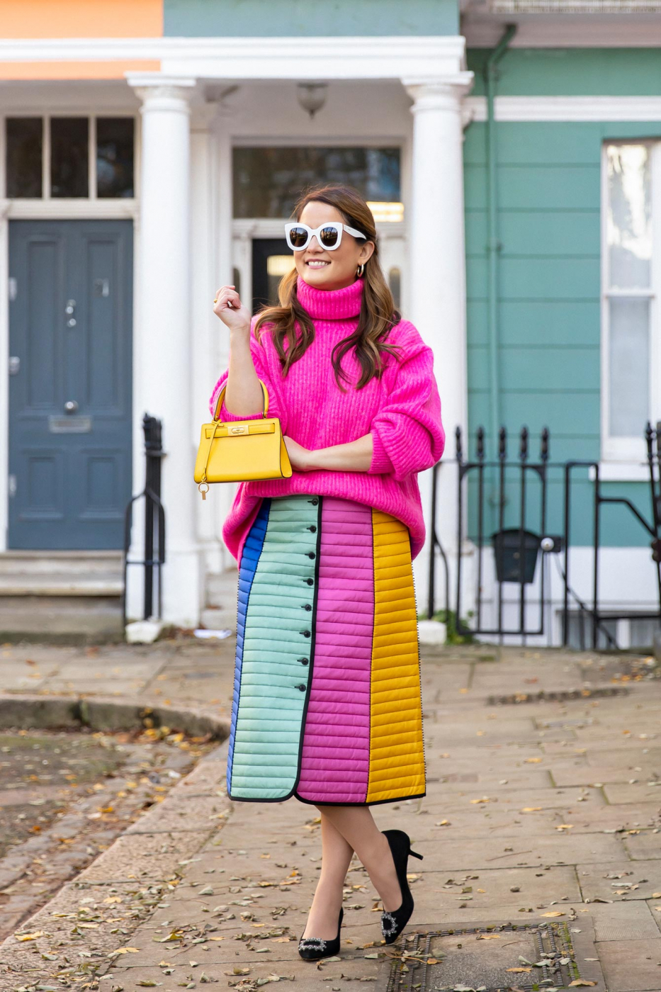 Tory Burch Color Block Quilted Skirt - Style Charade