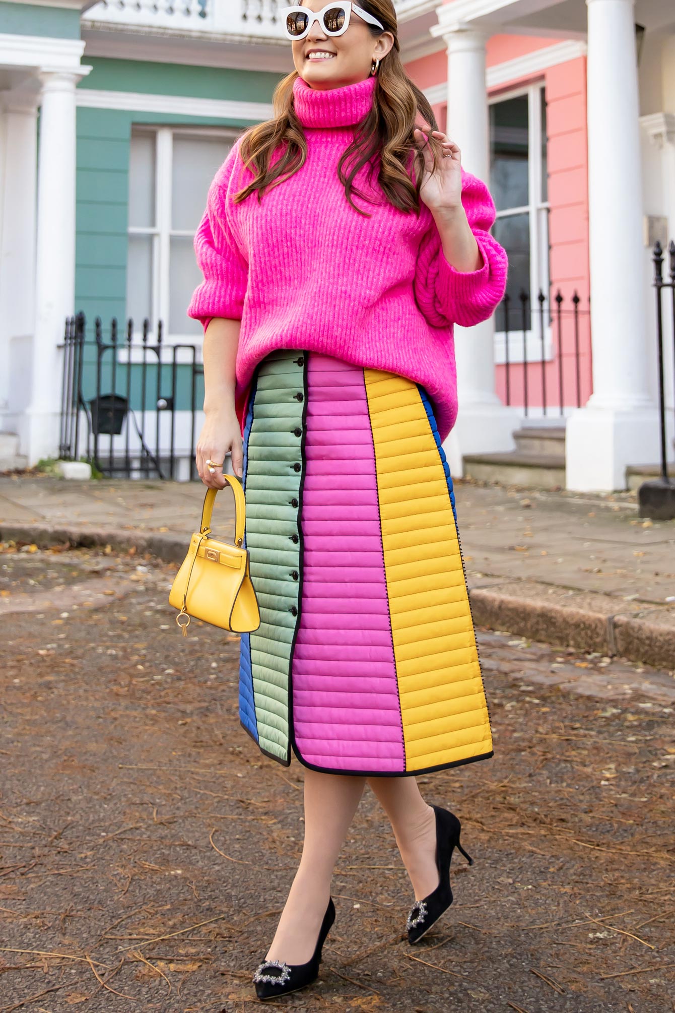 Tory Burch Quilted Rainbow Skirt