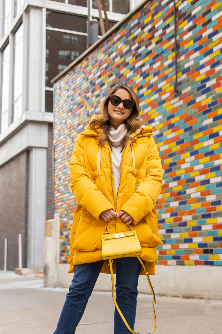 Sam Edelman Yellow Sherpa Parka Style Charade