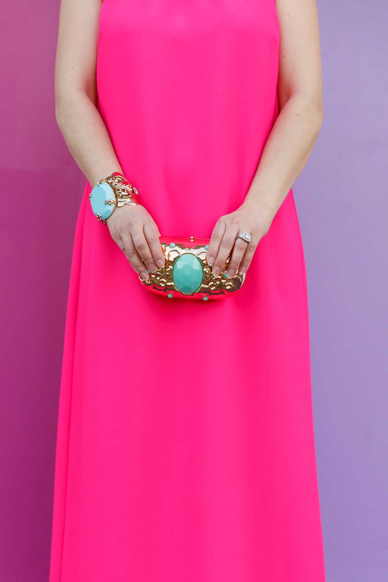 Anna Dello Russo HM Turquoise Clutch