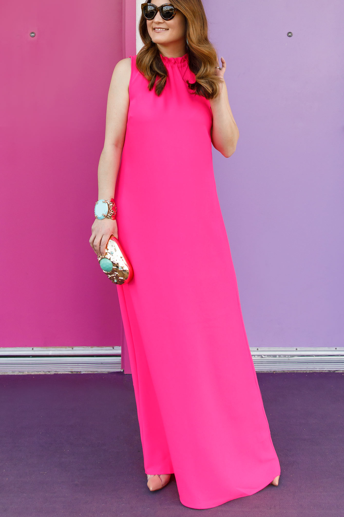 Bright Pink Maxi Dress