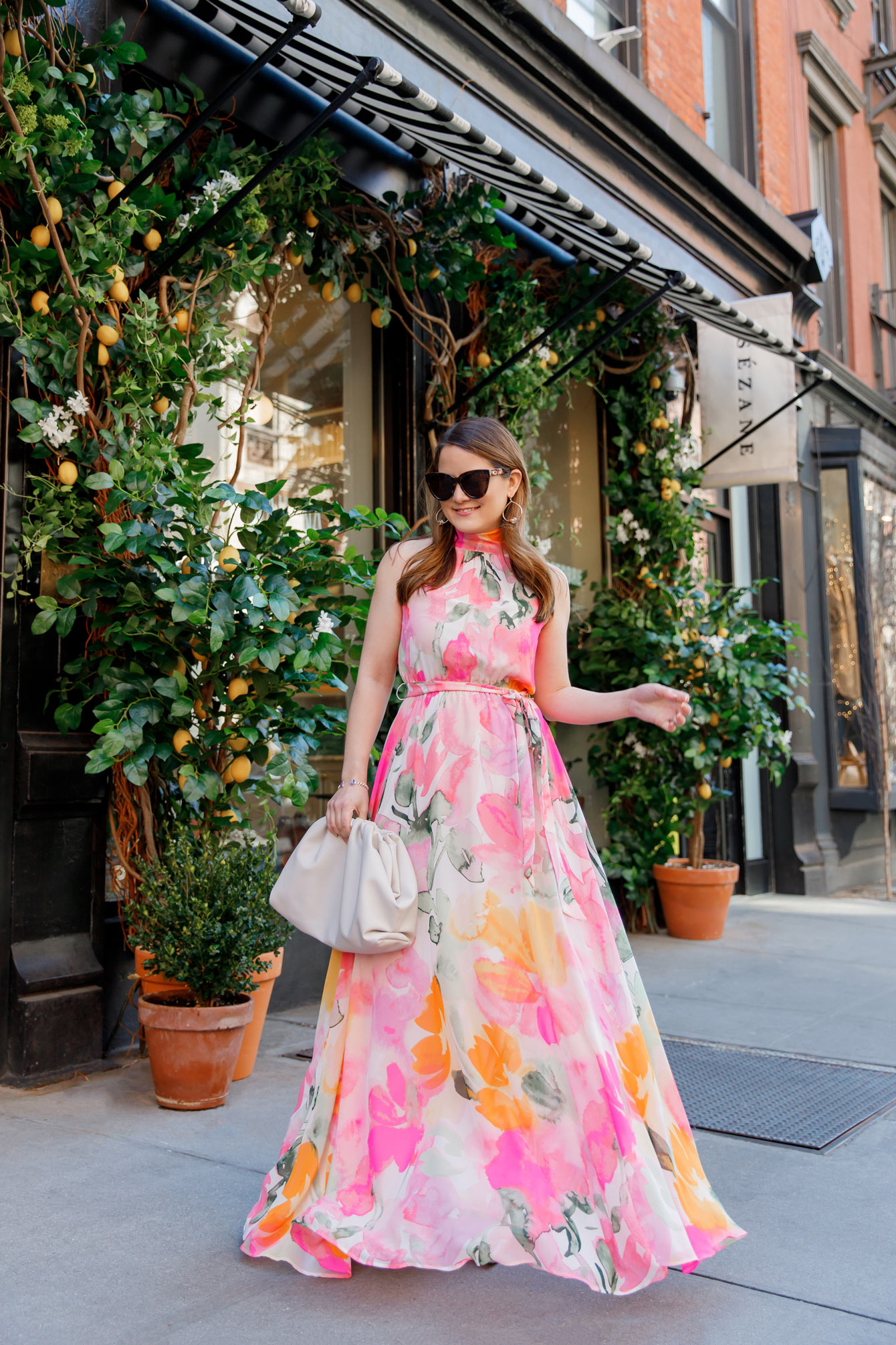 Eliza J Pastel Floral Maxi Dress