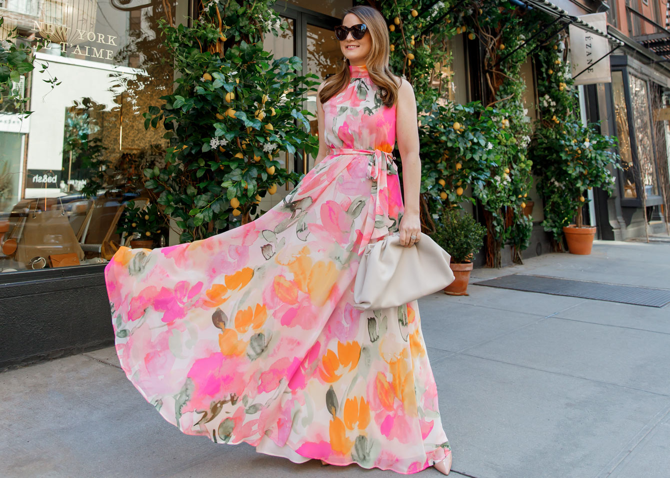 Jennifer Lake Eliza J Spring Floral Maxi Dress