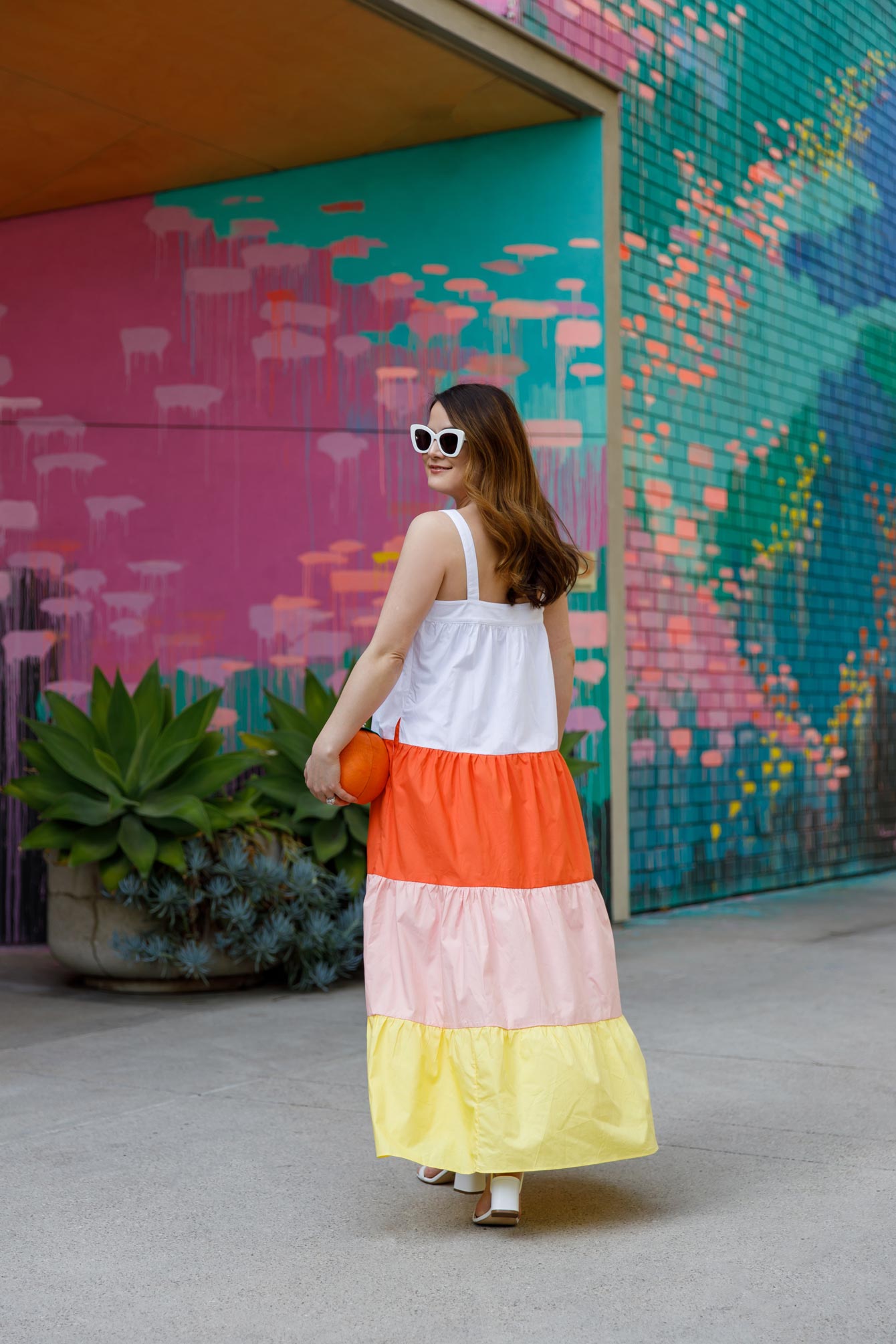 Jennifer Lake English Factory Orange Yellow Dress