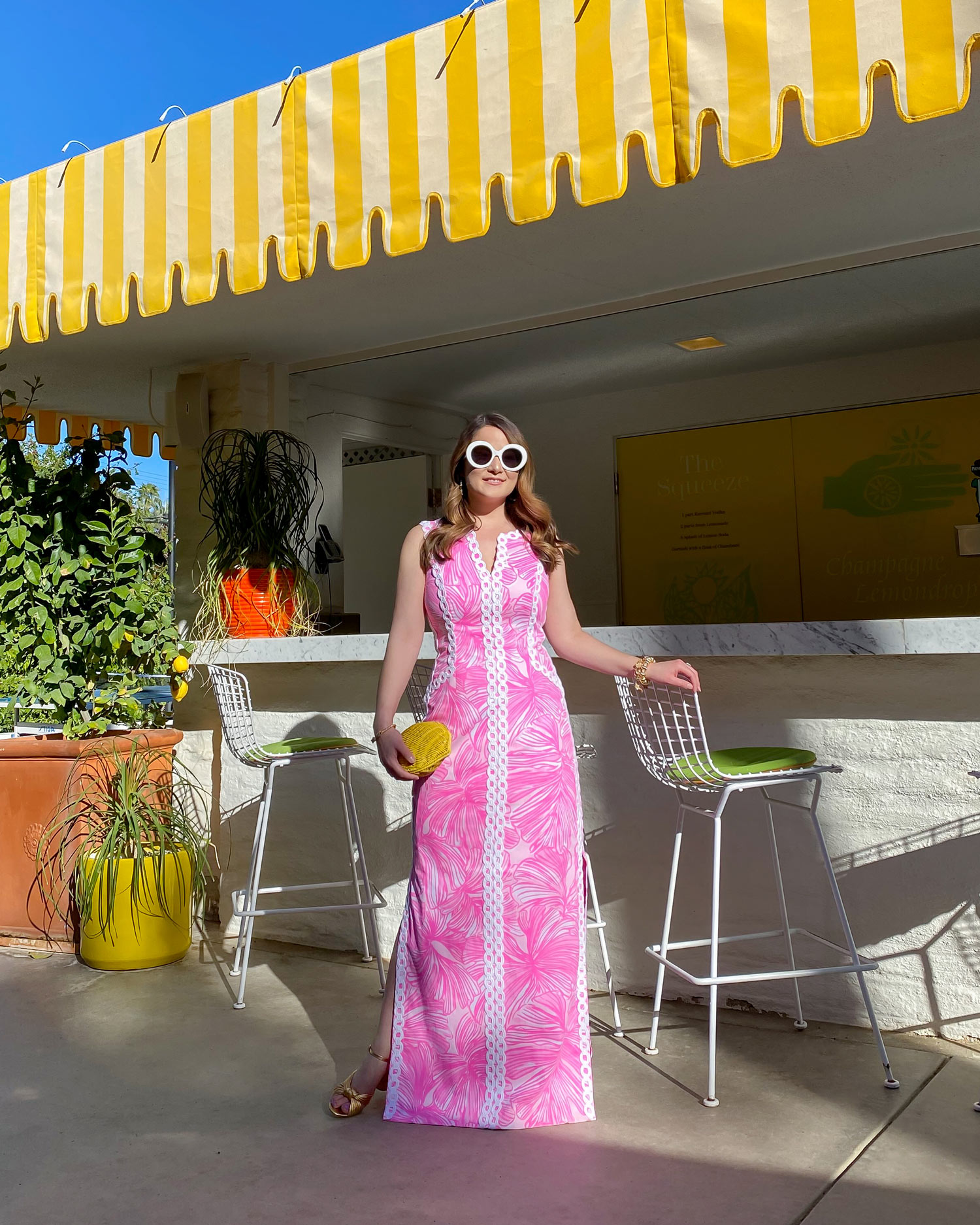 Lilly Pulitzer Pink White Maxi