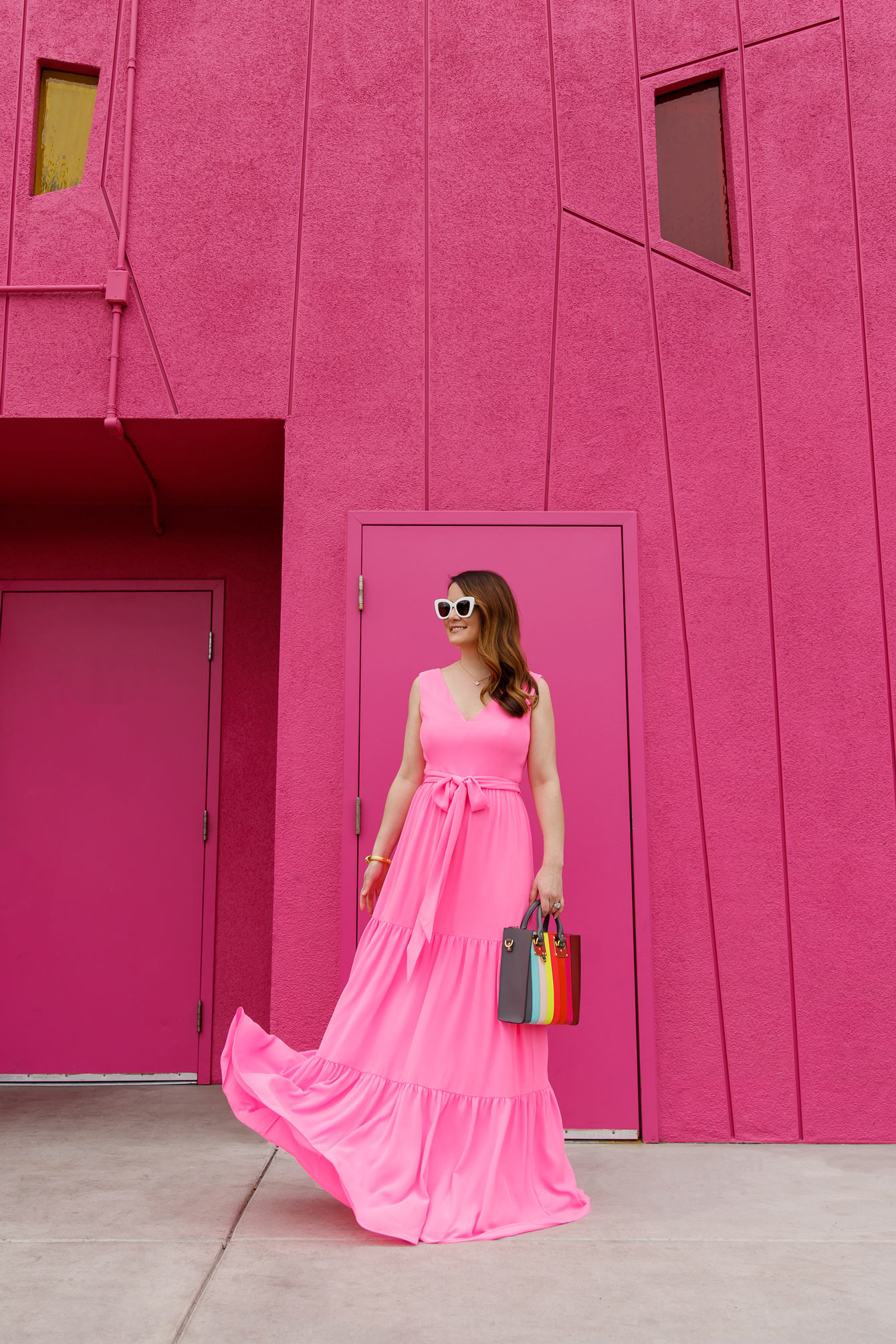 Jennifer Lake Lilly Pulitzer Pink Maxi