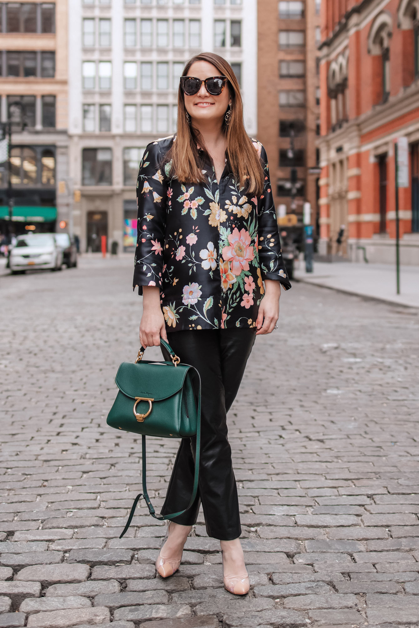 Jennifer Lake Tuckernuck Black Floral Top