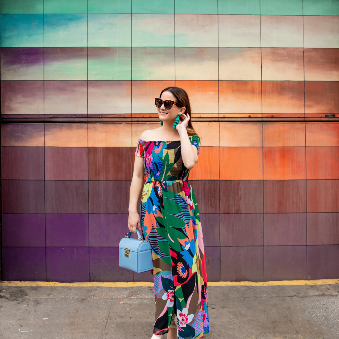 Ombre Sunset Mural Lower East Side New York