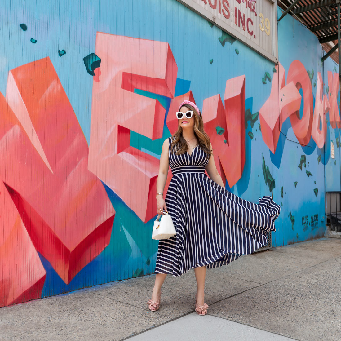 Red Blue New York Mural Lower East Side