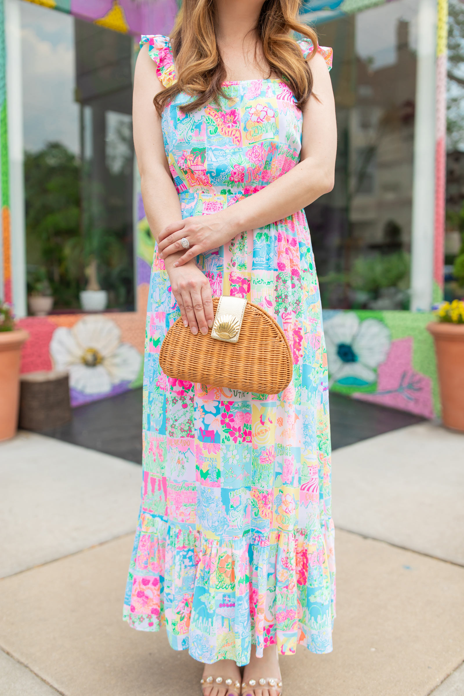 Lilly Pulitzer Redford Wicker Bag