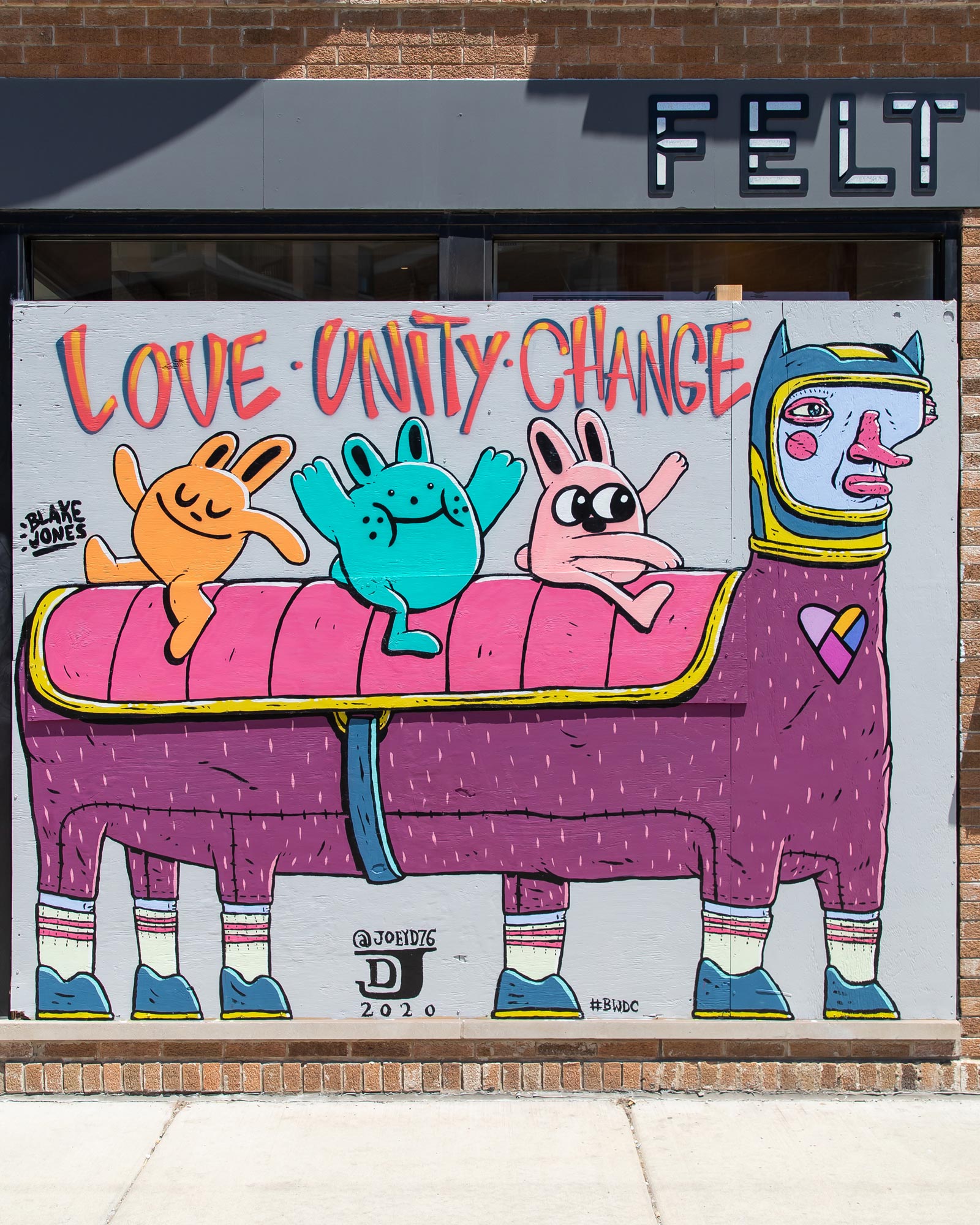 Love Unity Change Mural Felt Chicago BLM