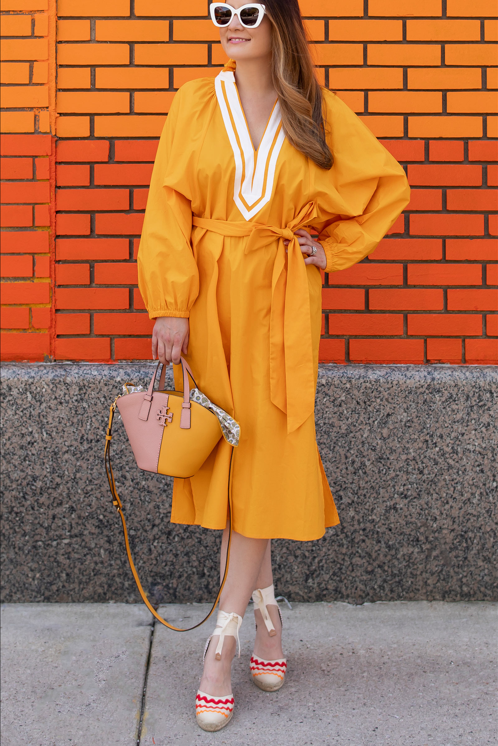 tory burch yellow dress