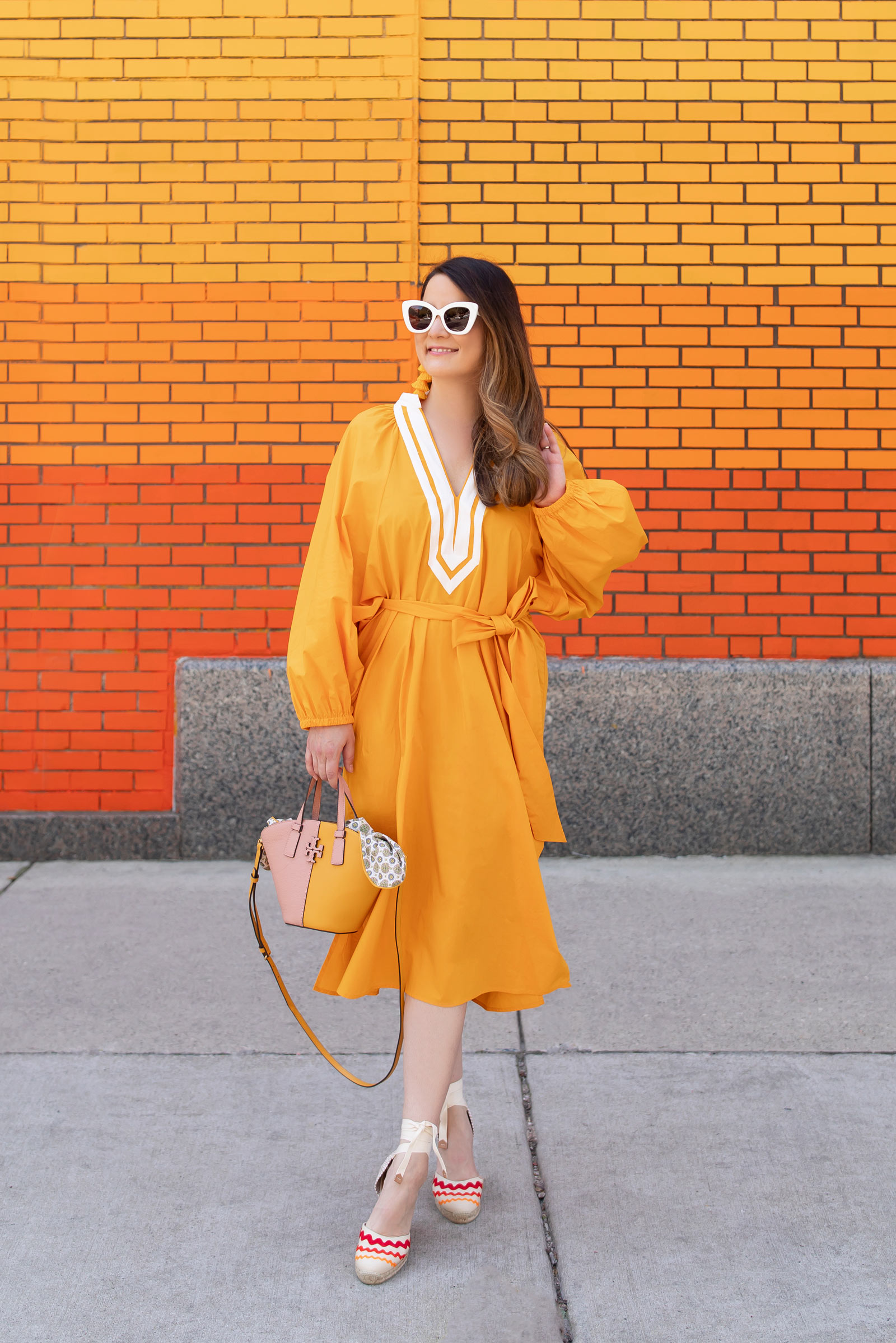 tory burch orange dress