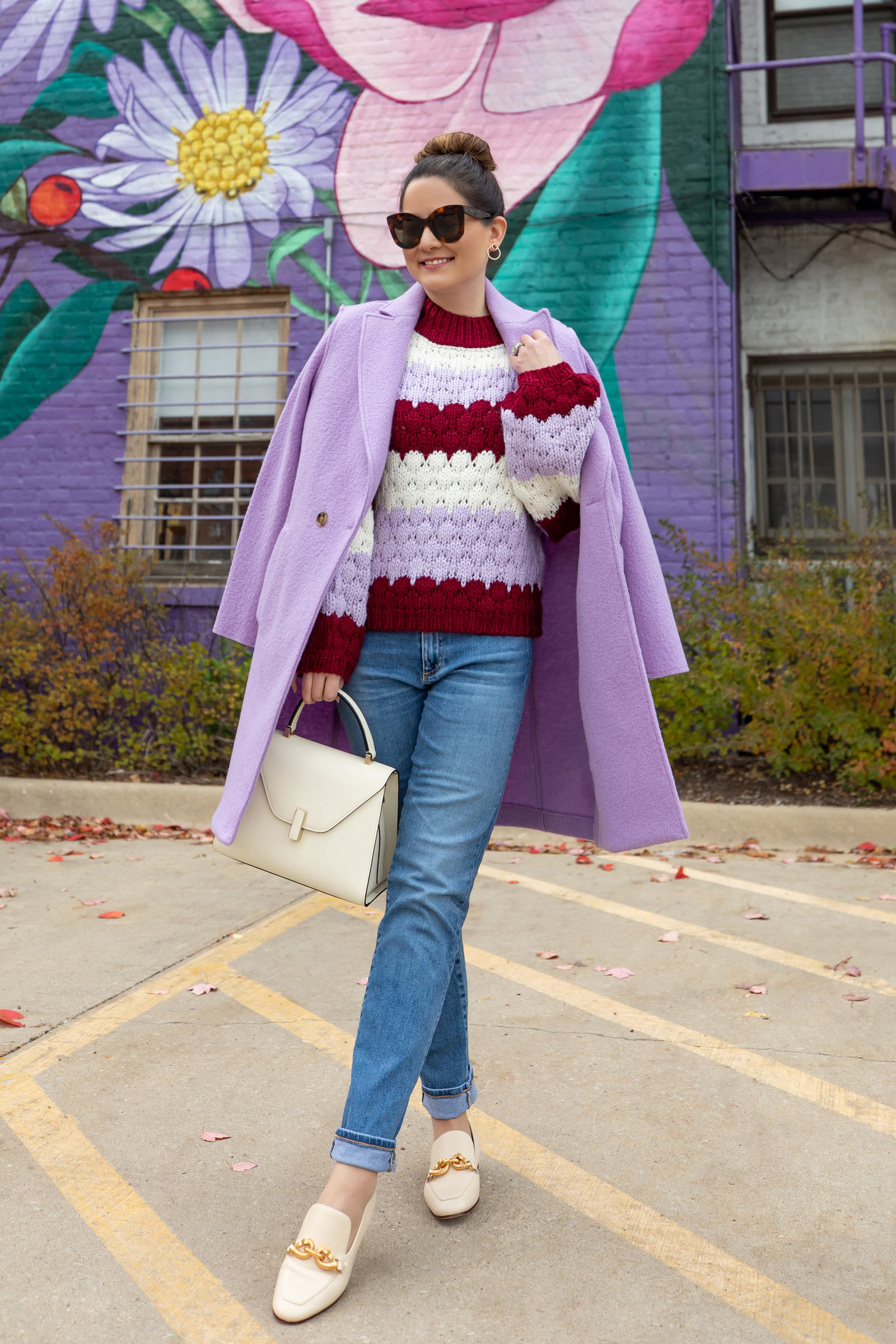 Jennifer Lake J. Crew Lavender Coat