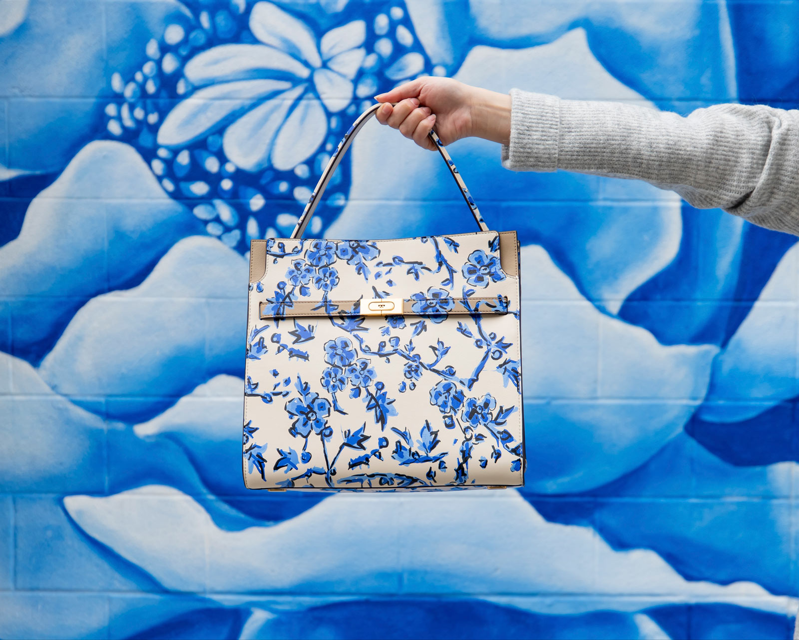 Tory Burch Lee Radziwill Double Floral Bag