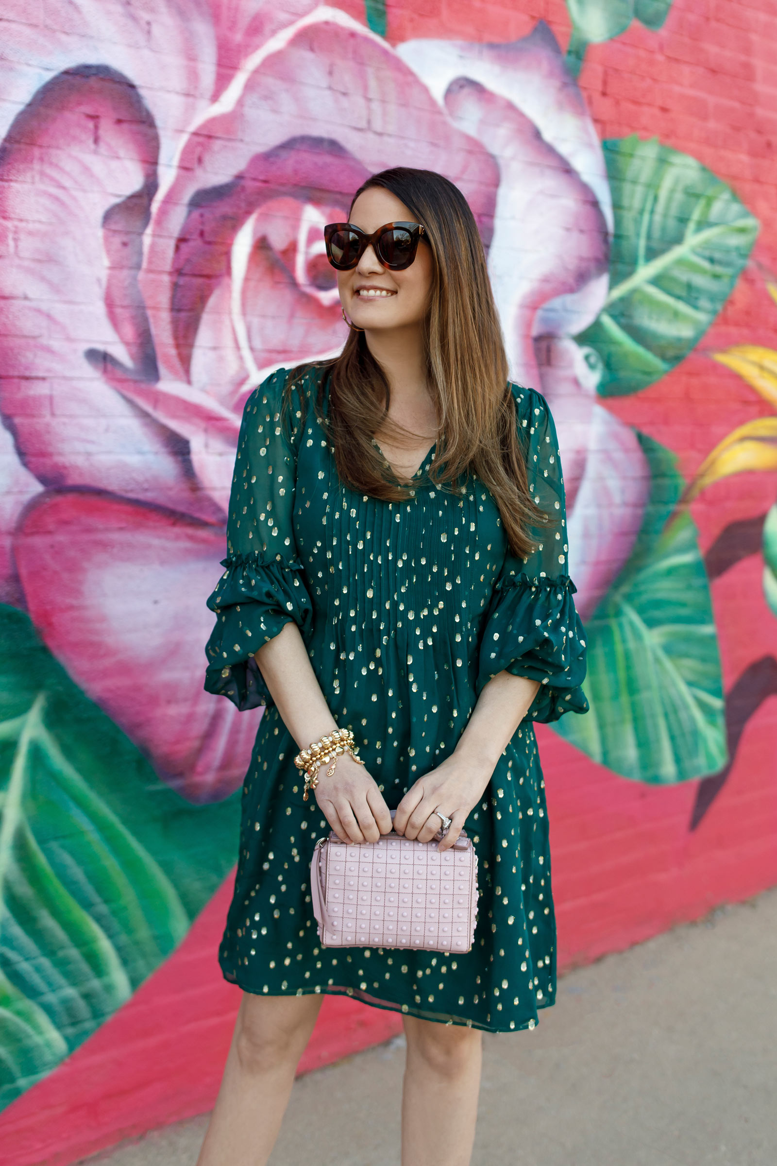 Jennifer Lake Lilly Pulitzer Green Polka Dot