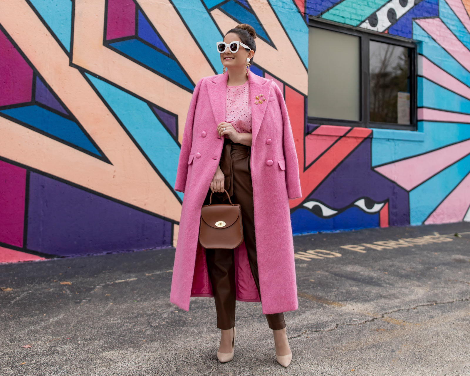 Jennifer Lake Long Pink Coat