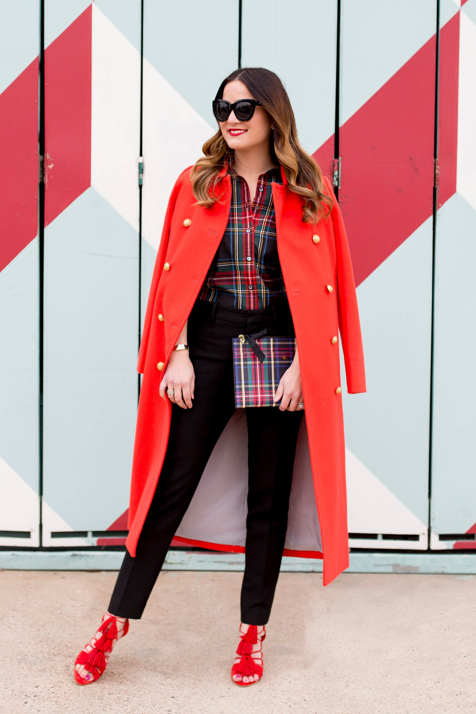 J. Crew Long Red Peacoat