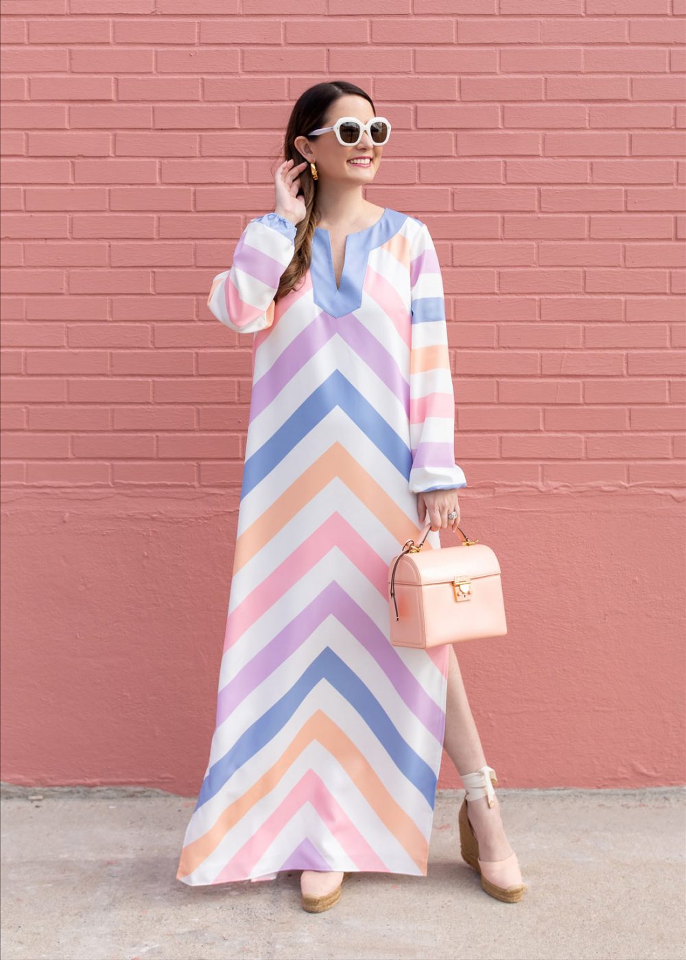 Jennifer Lake Striped Caftan | Friday Charades 3.4