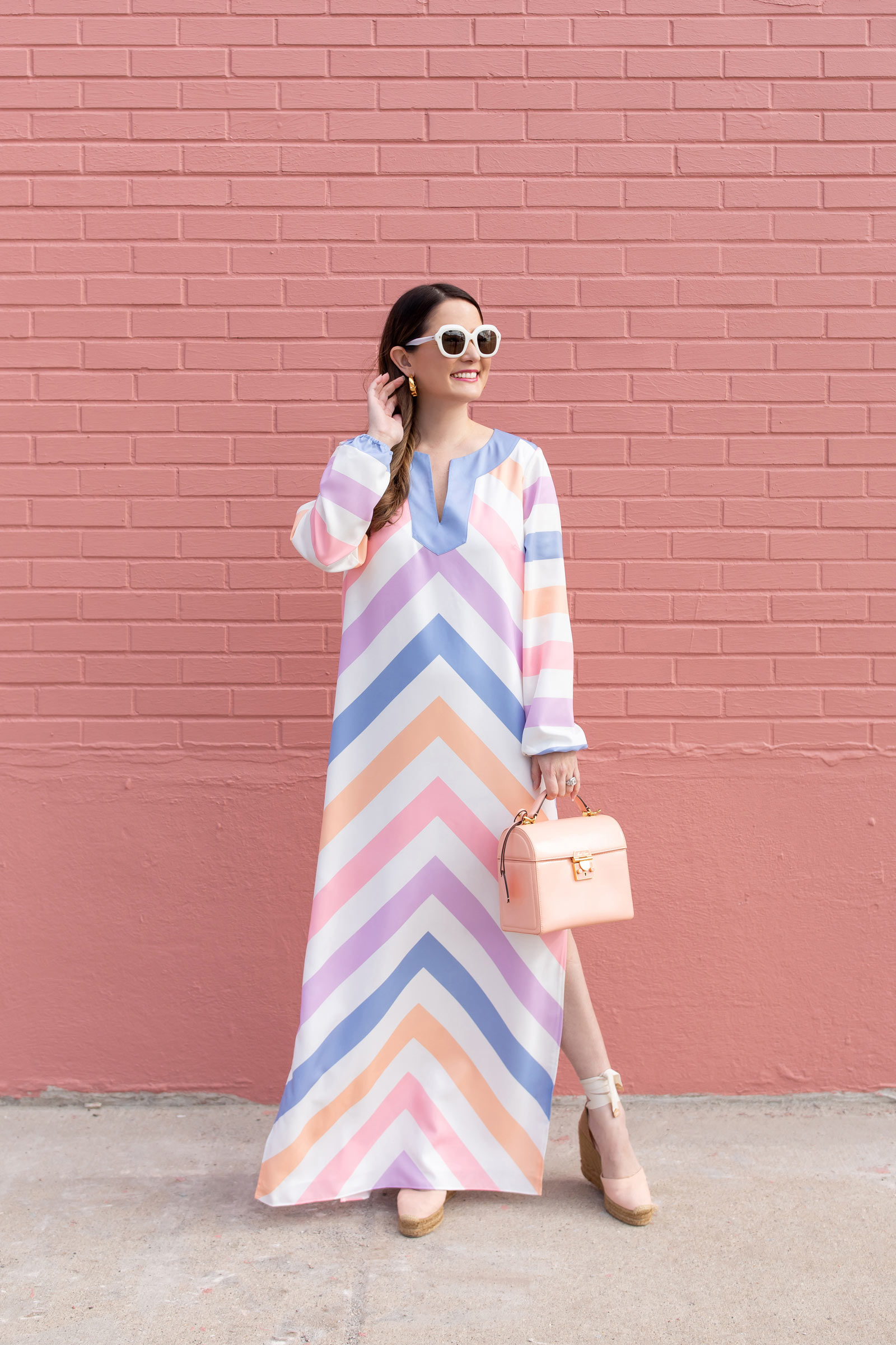 Sail to Sable Style Charade Chevron Caftan