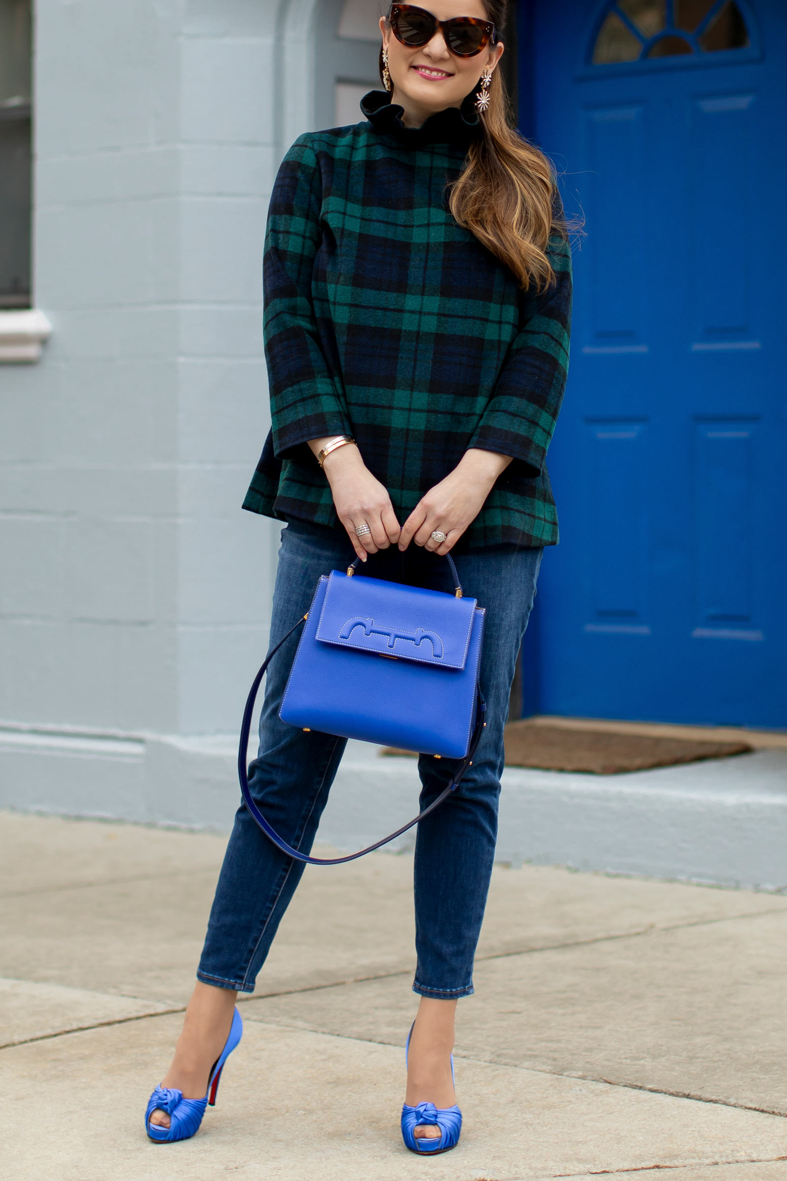 Tuckernuck Blackwatch Plaid Faye Blouse