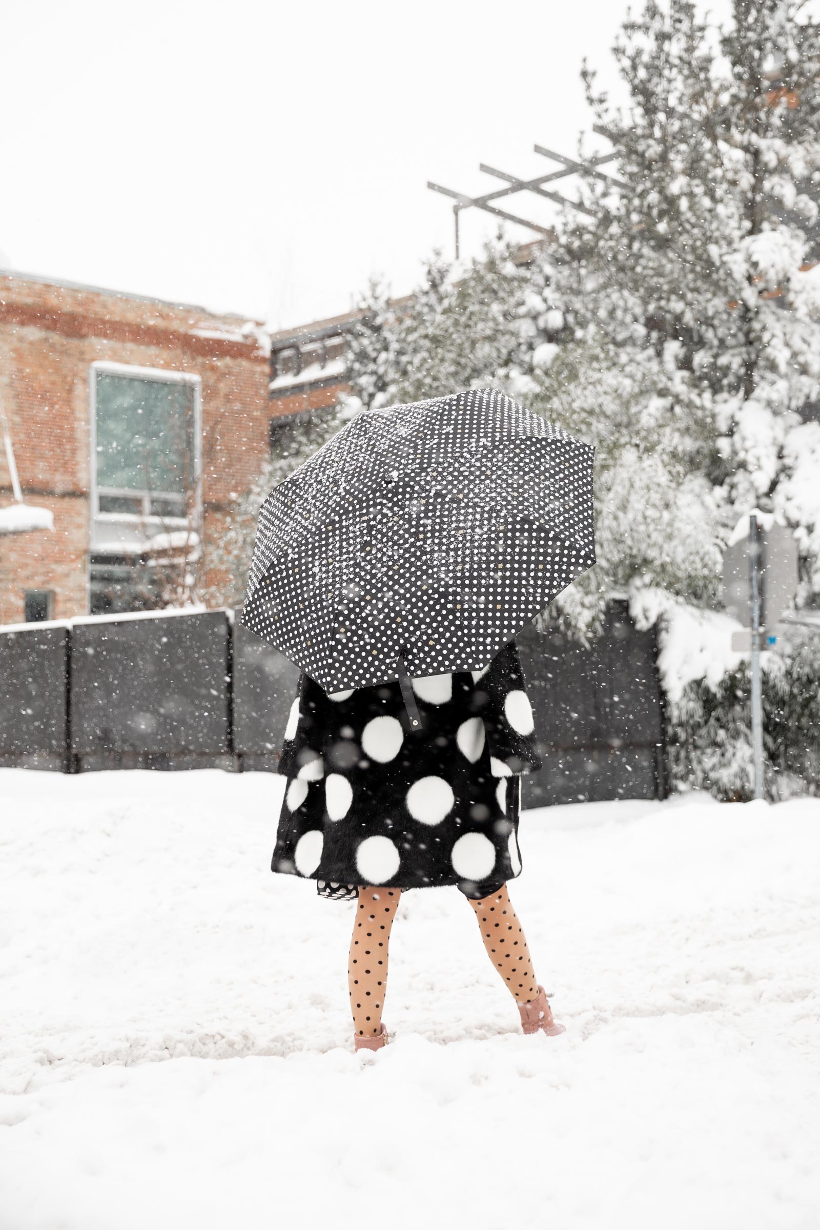 Kate Spade Black White Umbrella