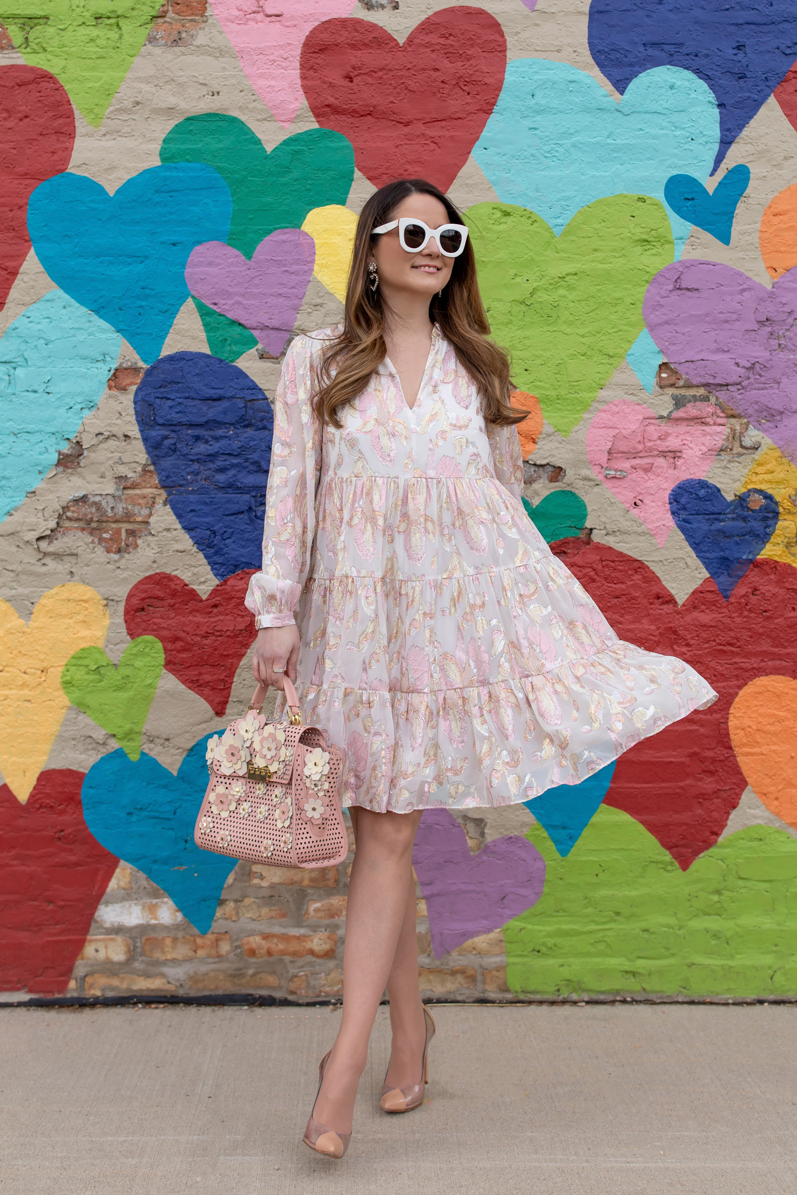 Lilly Pulitzer Floral Metallic Dress