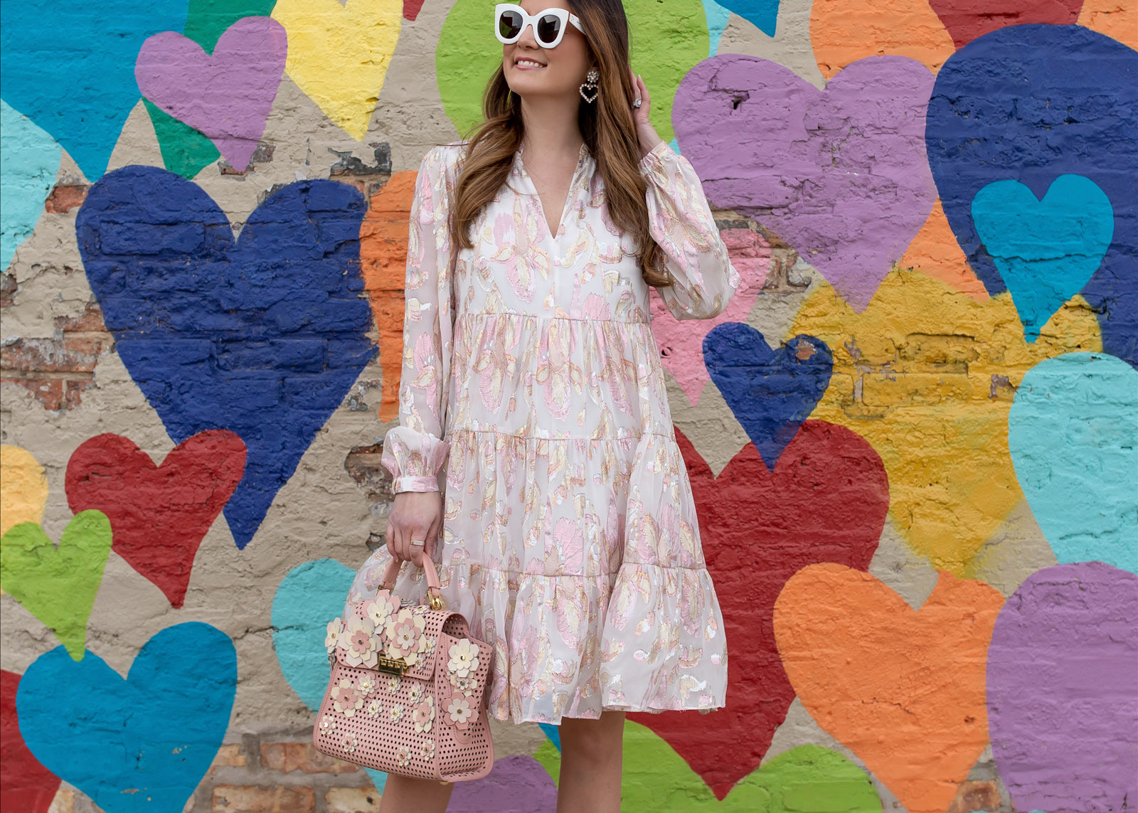 Lilly Pulitzer Ivory Pink Metallic Dress