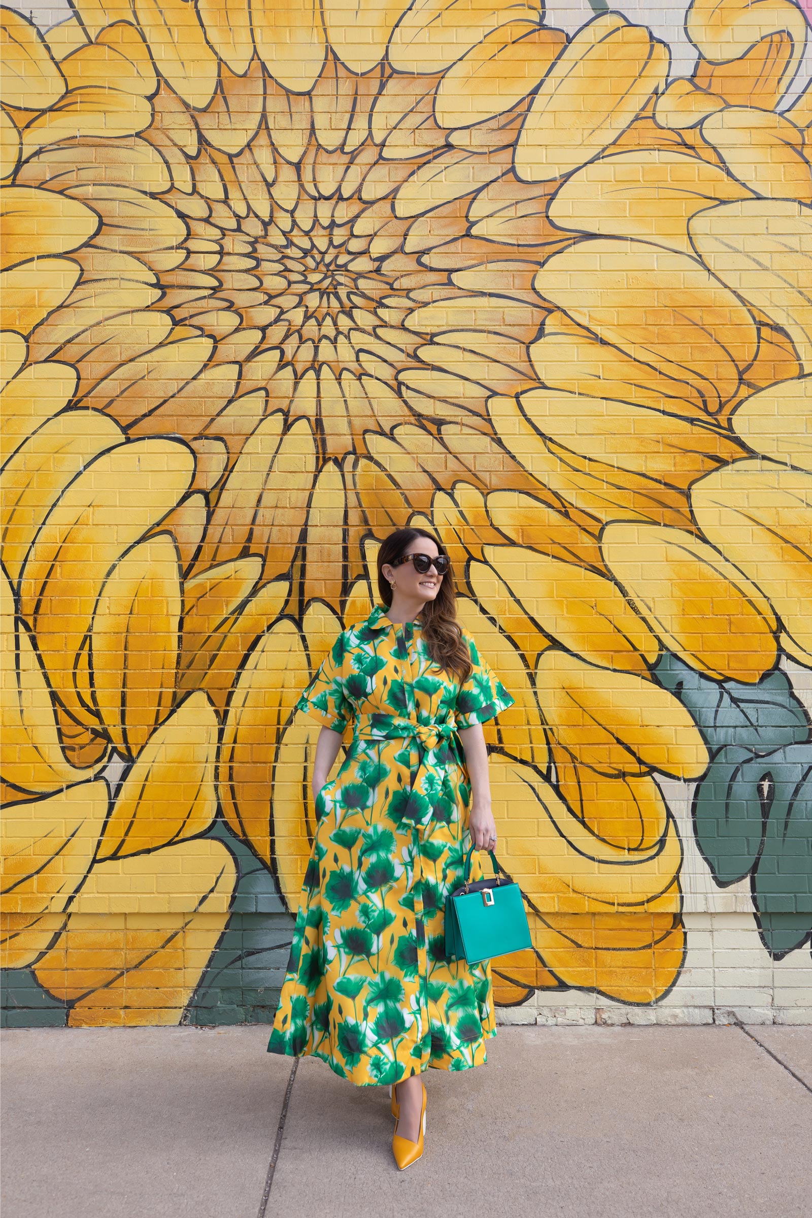 Style Charade Green Floral Dress