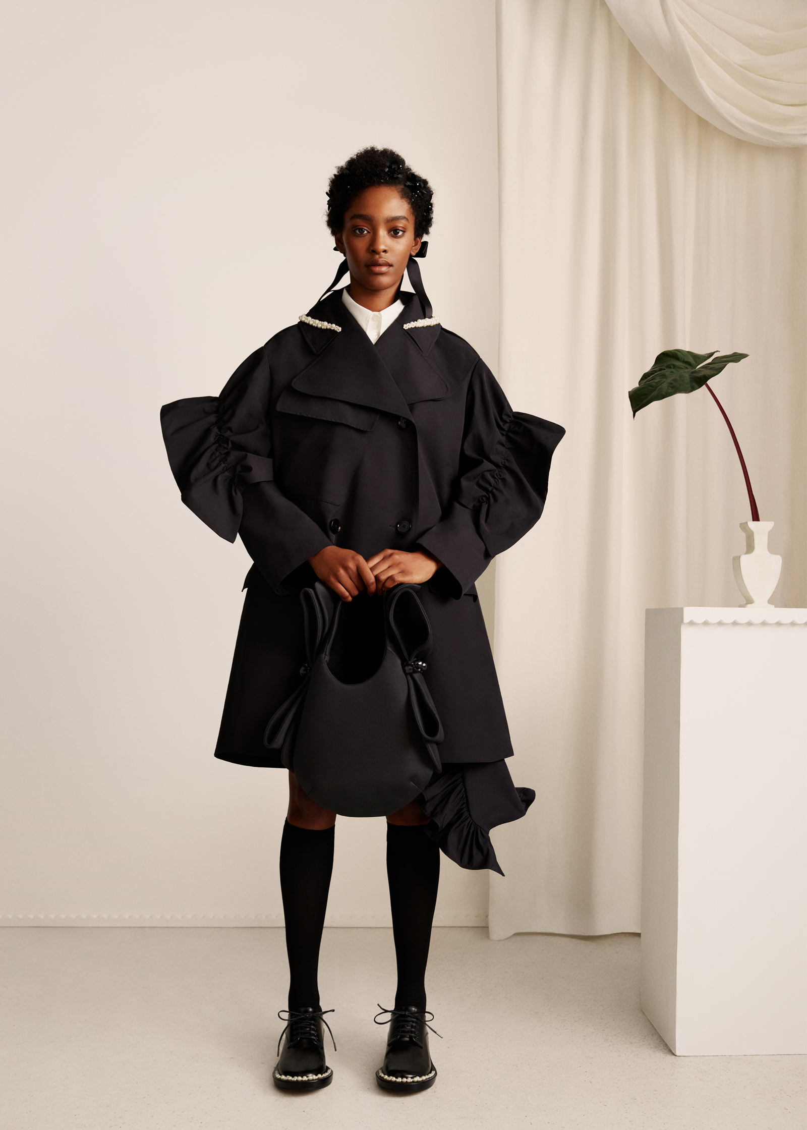 HM Simone Rocha Black Coat