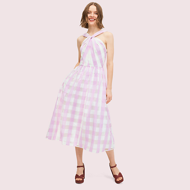 kate spade gingham organza dress