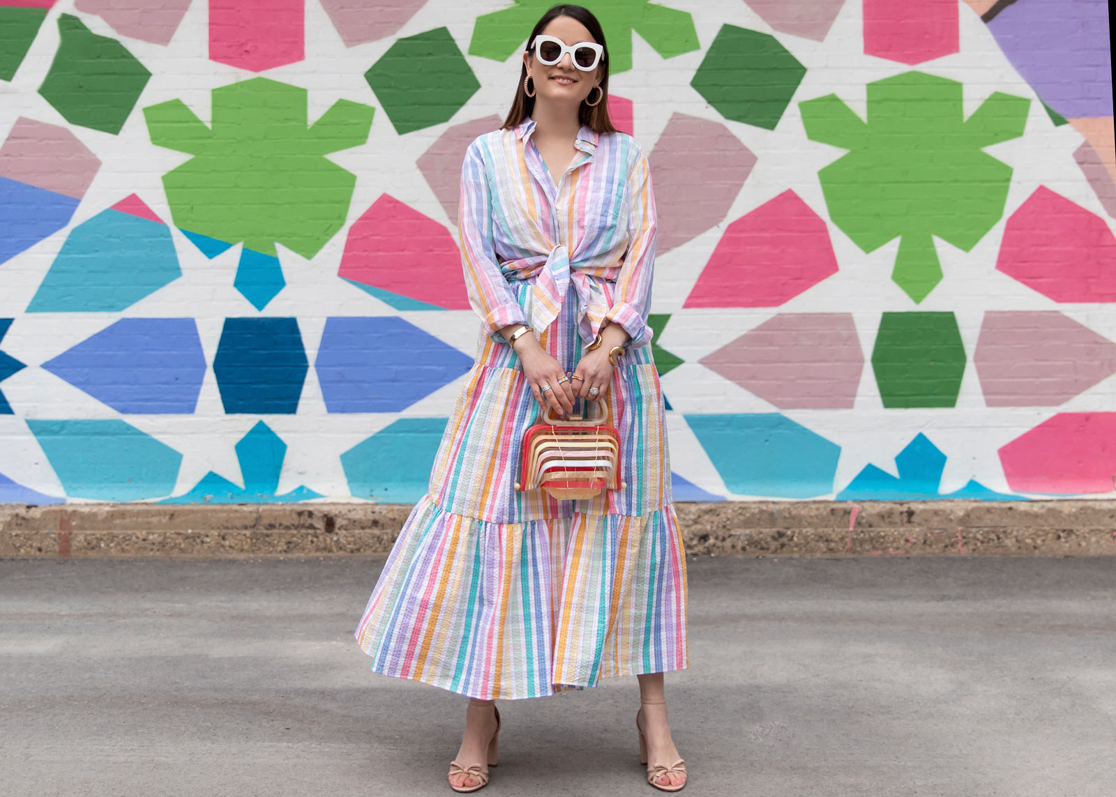 J. Crew Rainbow Crinkle Gingham