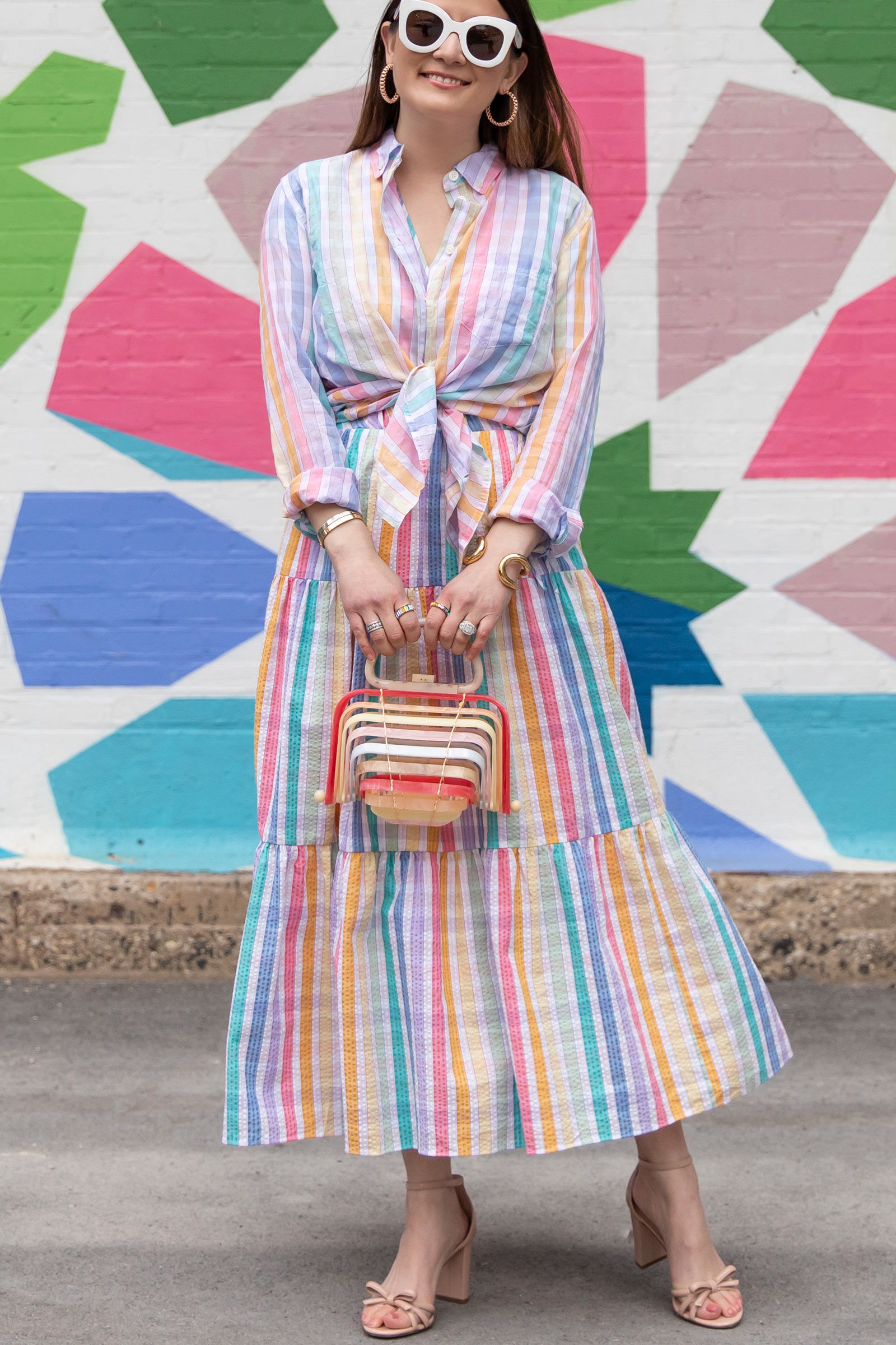 J. Crew Rainbow Gingham Shirt