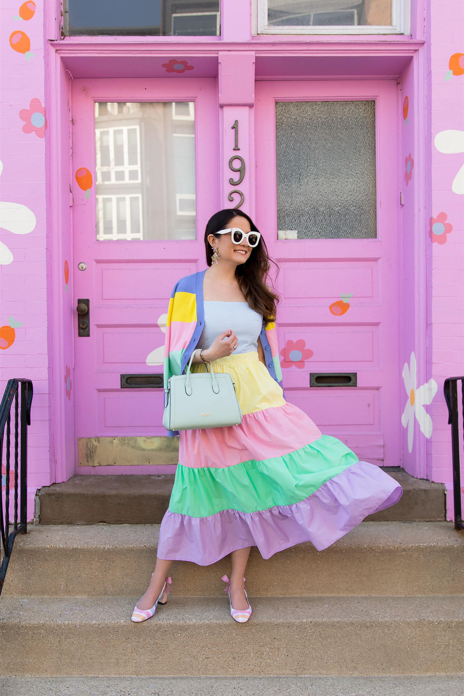 Nordstrom Pastel Tiered Dress