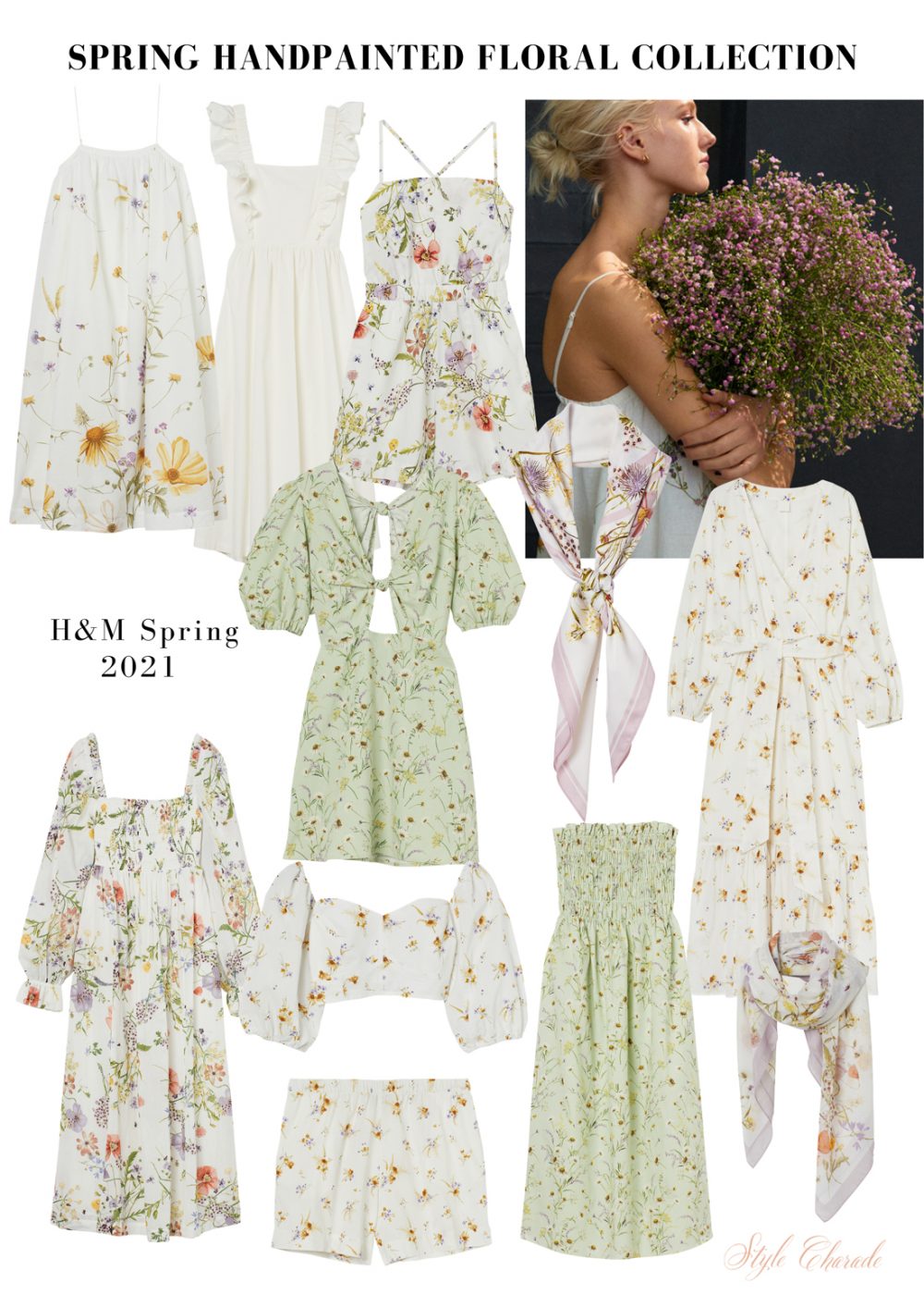 HM Handpainted Floral Dresses