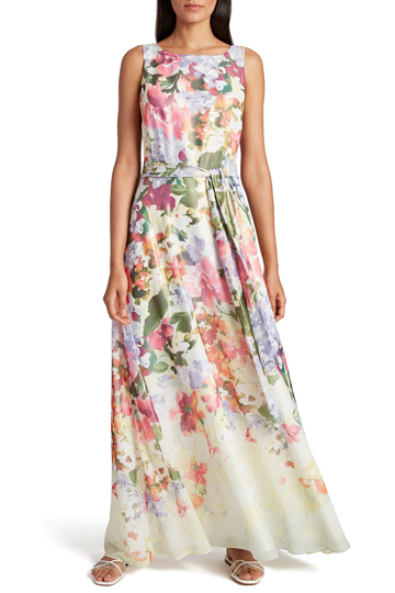 Tahari Floral Maxi Dress