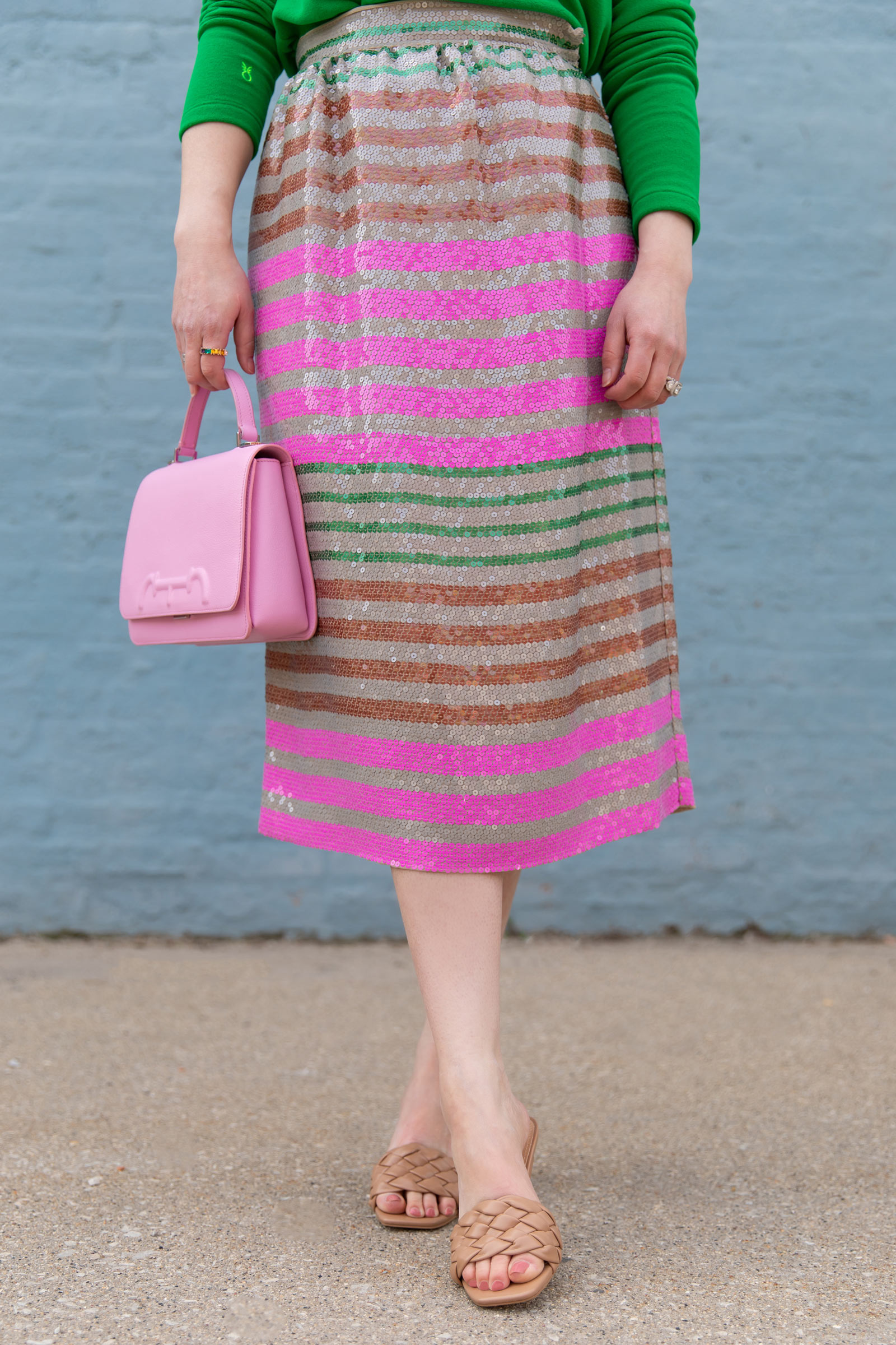 J. Crew Collection Stripe Sequin Skirt