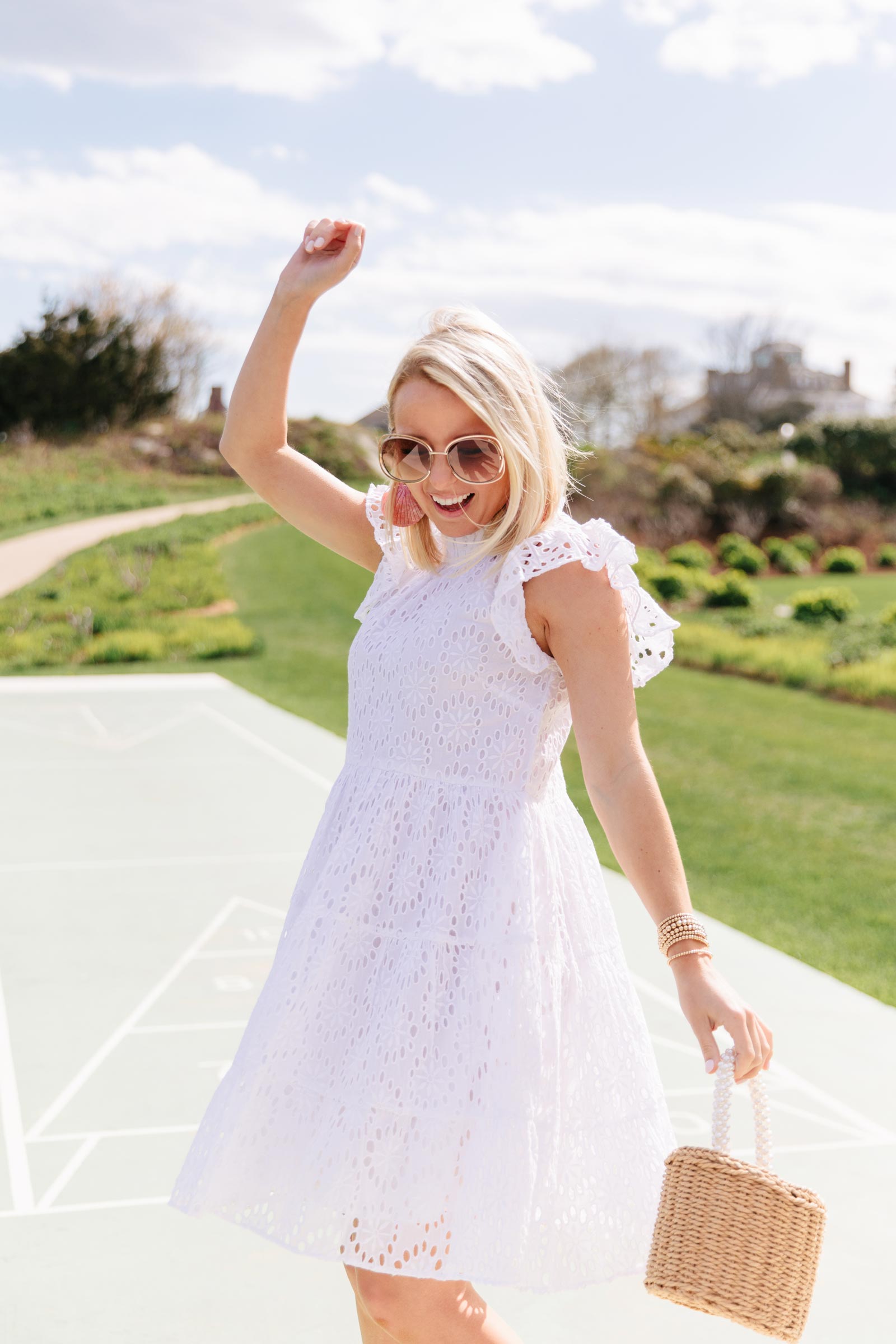 Amy Littleson White Eyelet Dress