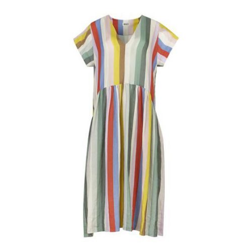 Whit Two Striped Dress | Colorful Striped Anthropologie - Style Charade