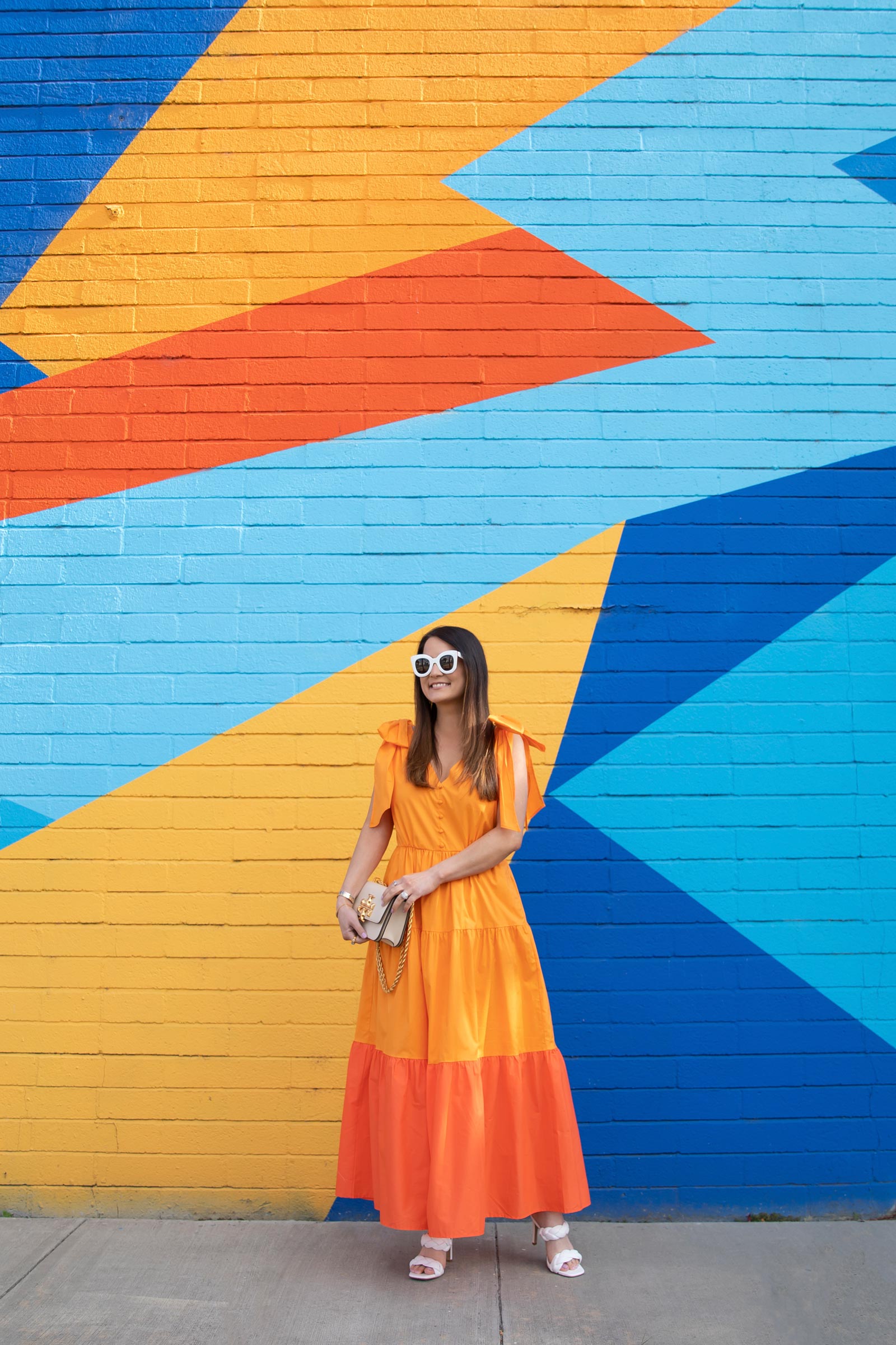 Orange Blue Mural Downtown Los Angeles