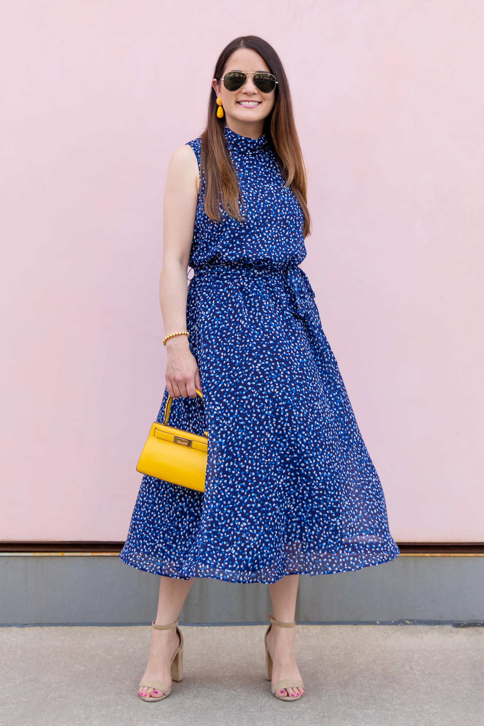 Harper Rose Navy Polka Dot Dress