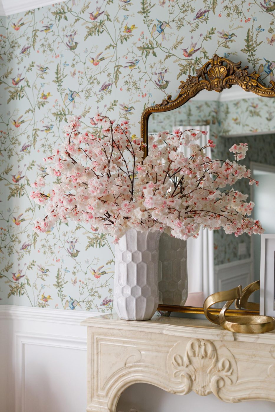 Ballard Designs Vase Cherry Blossoms