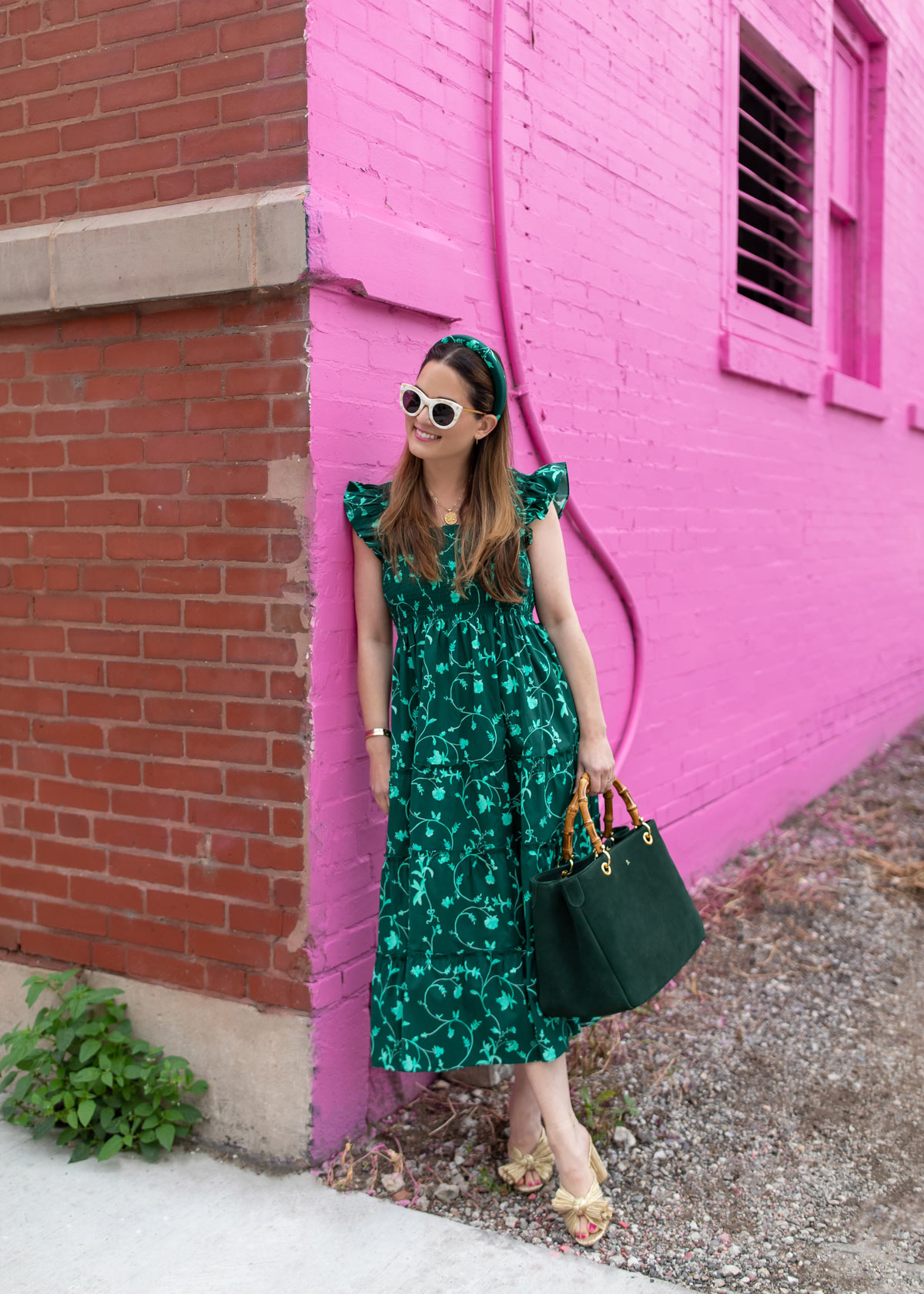ゆ*ゆ様 house on the hill Dress (Flower) 10 Hill House Green Floral Nap Dress - Style Charade