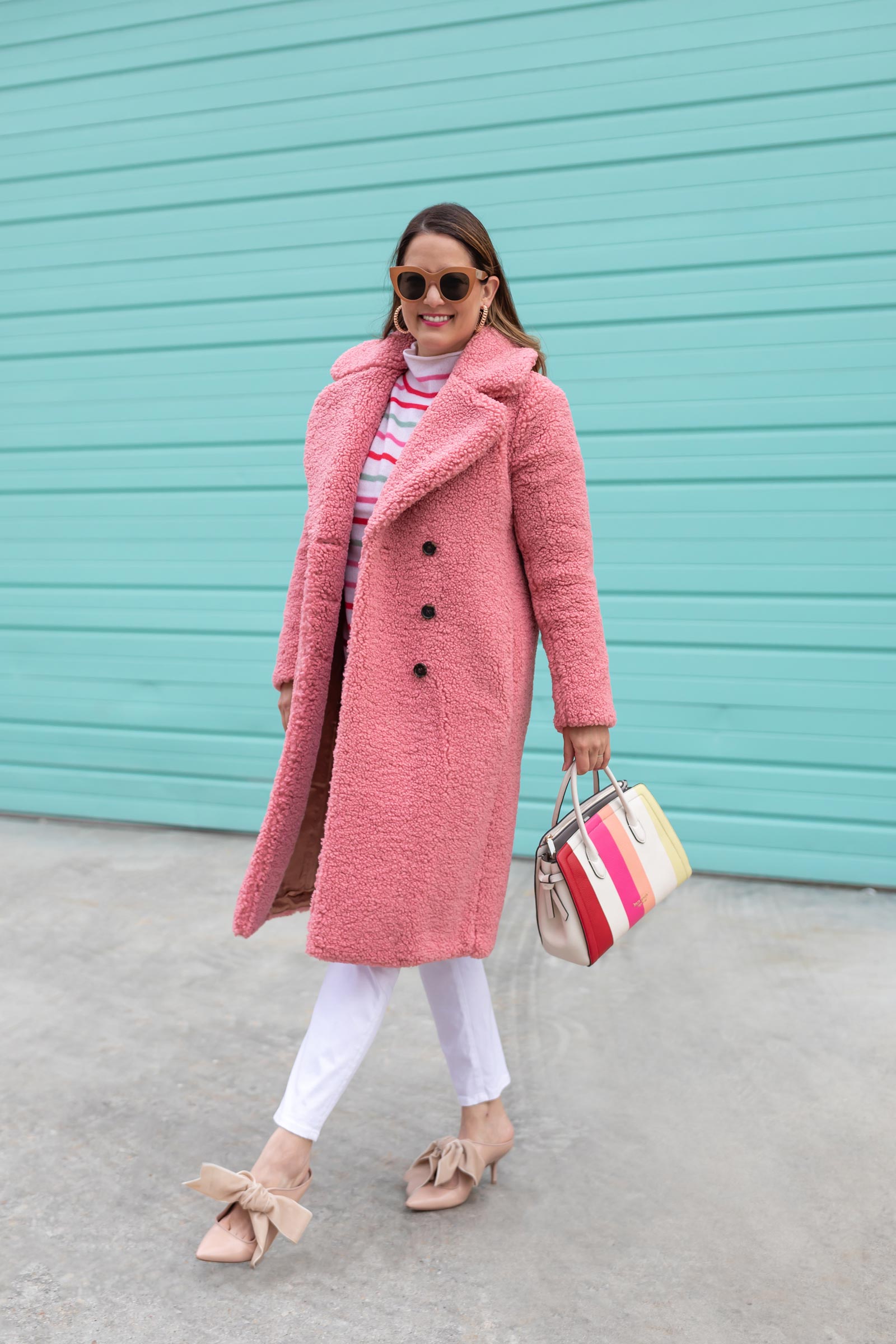 J Crew Pink Teddy Coat