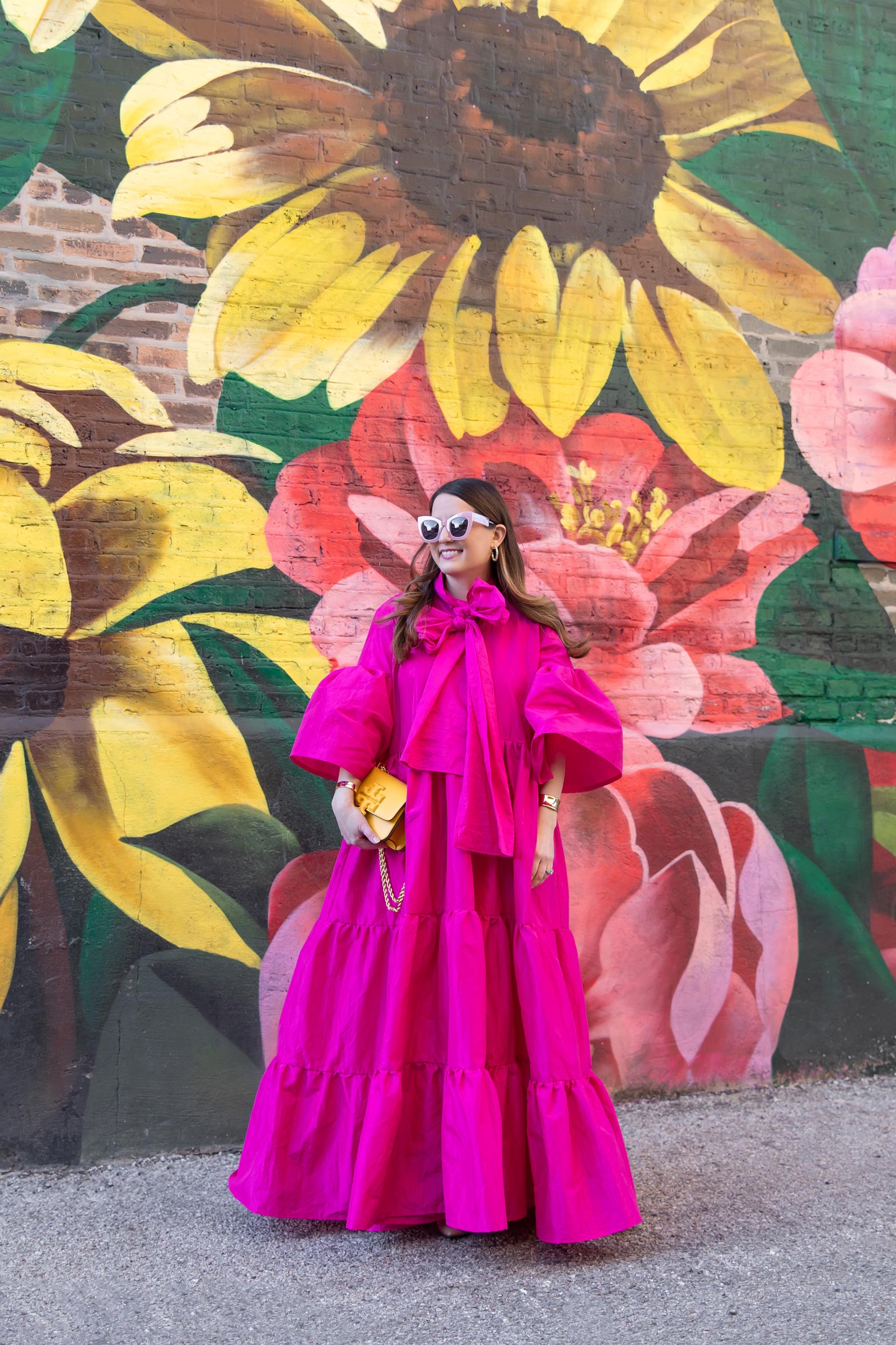 Jennifer Lake Fuchsia Pink Maxi Dress